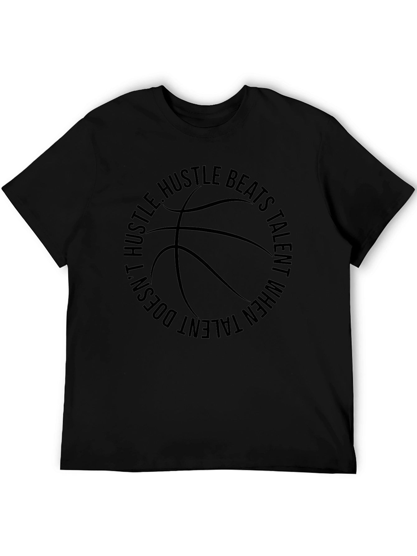 Hustle Beats Talent Black T-Shirt