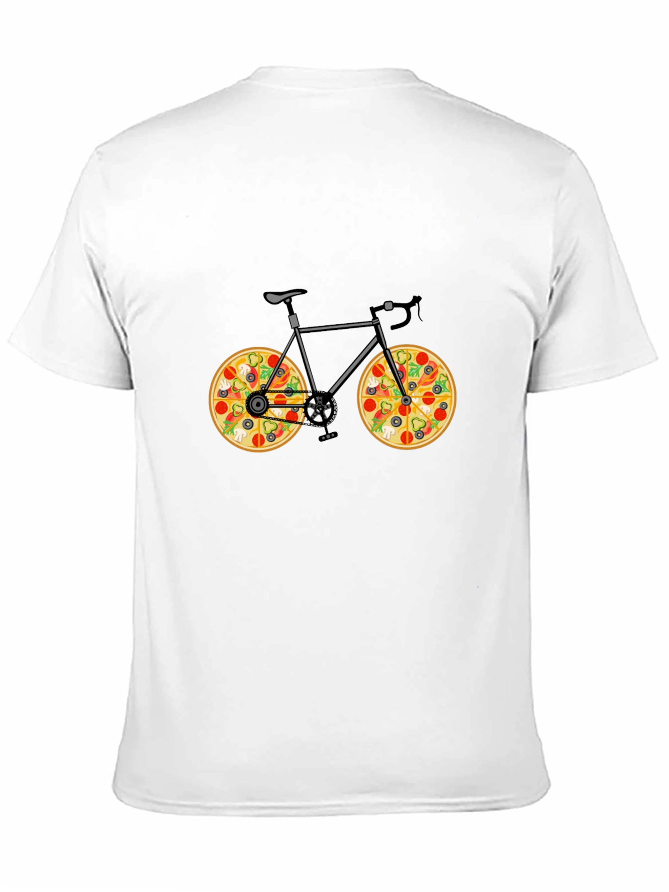 Pizza Bike T-Shirt - Novelty Graphic Tee