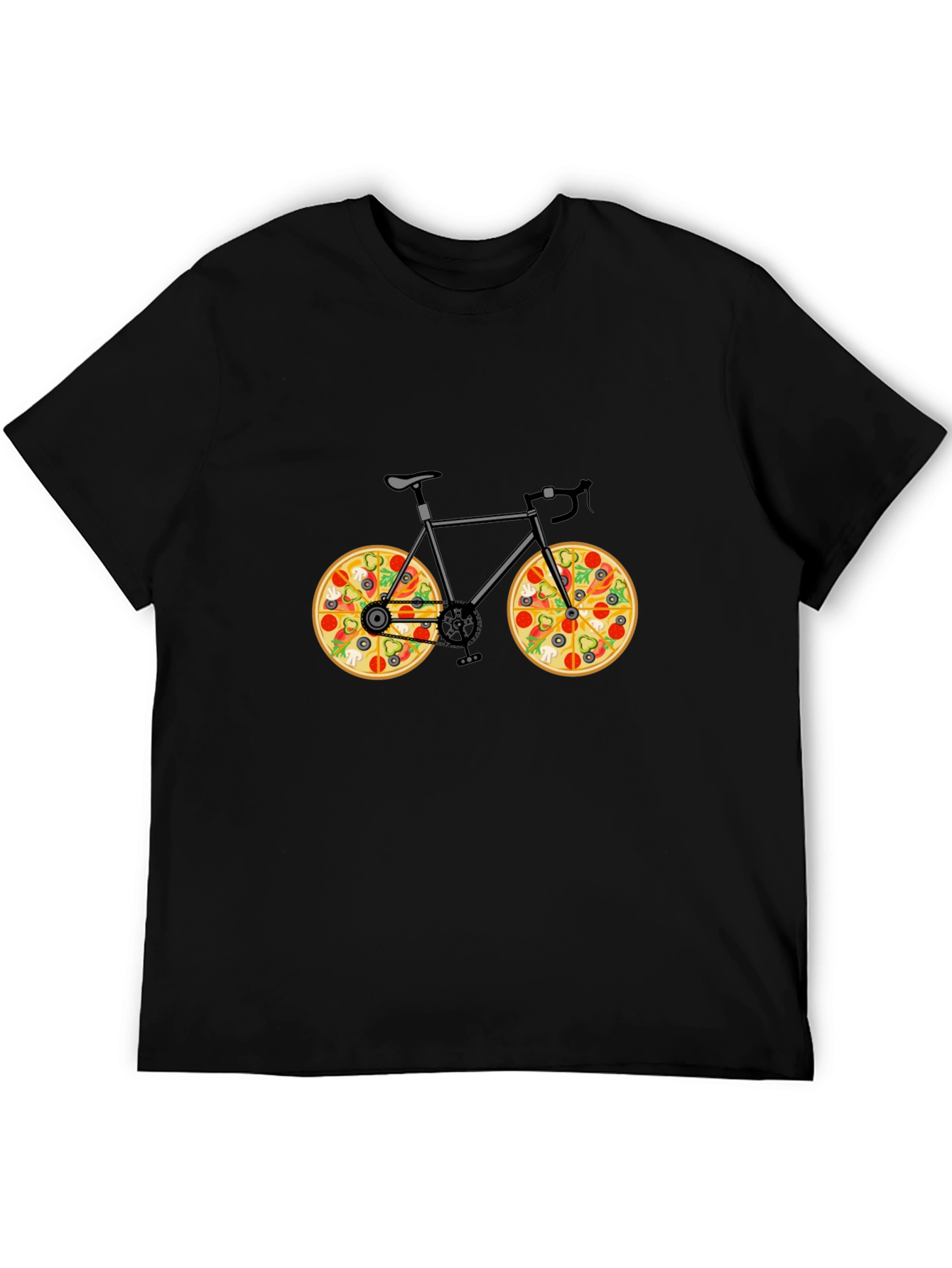Pizza Bike T-Shirt - Novelty Graphic Tee