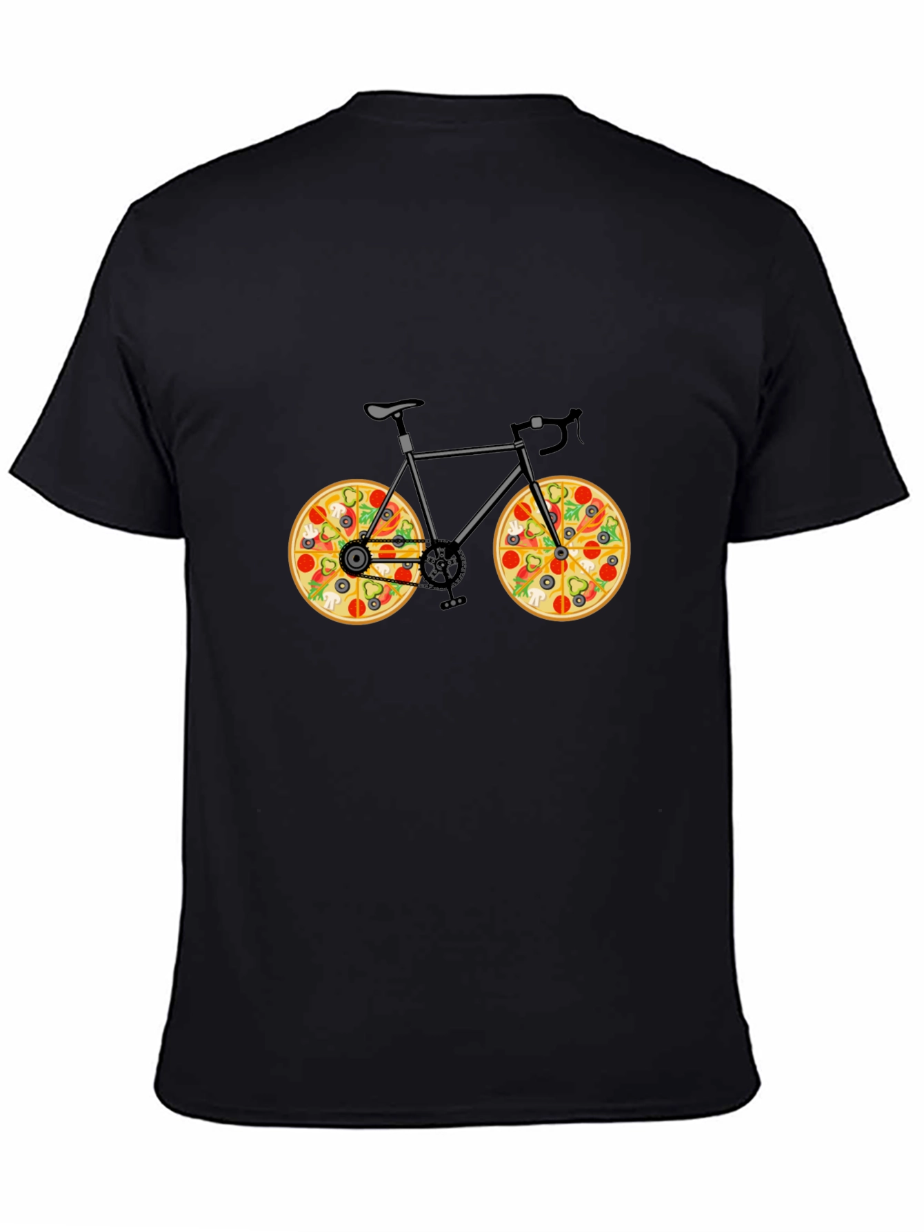Pizza Bike T-Shirt - Novelty Graphic Tee