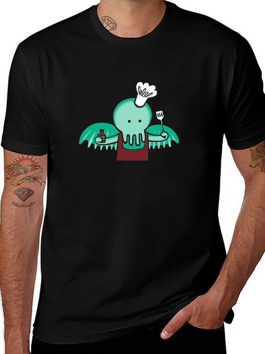 Chef Cthulhu T-Shirt - Kraken BBQ Master