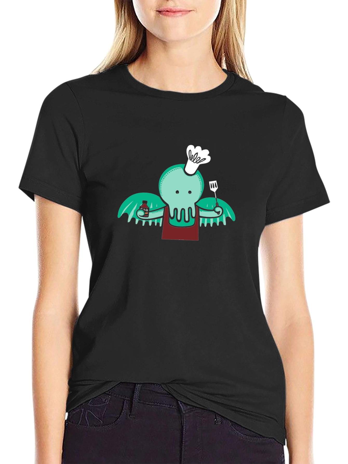 Chef Cthulhu T-Shirt - Kraken BBQ Master