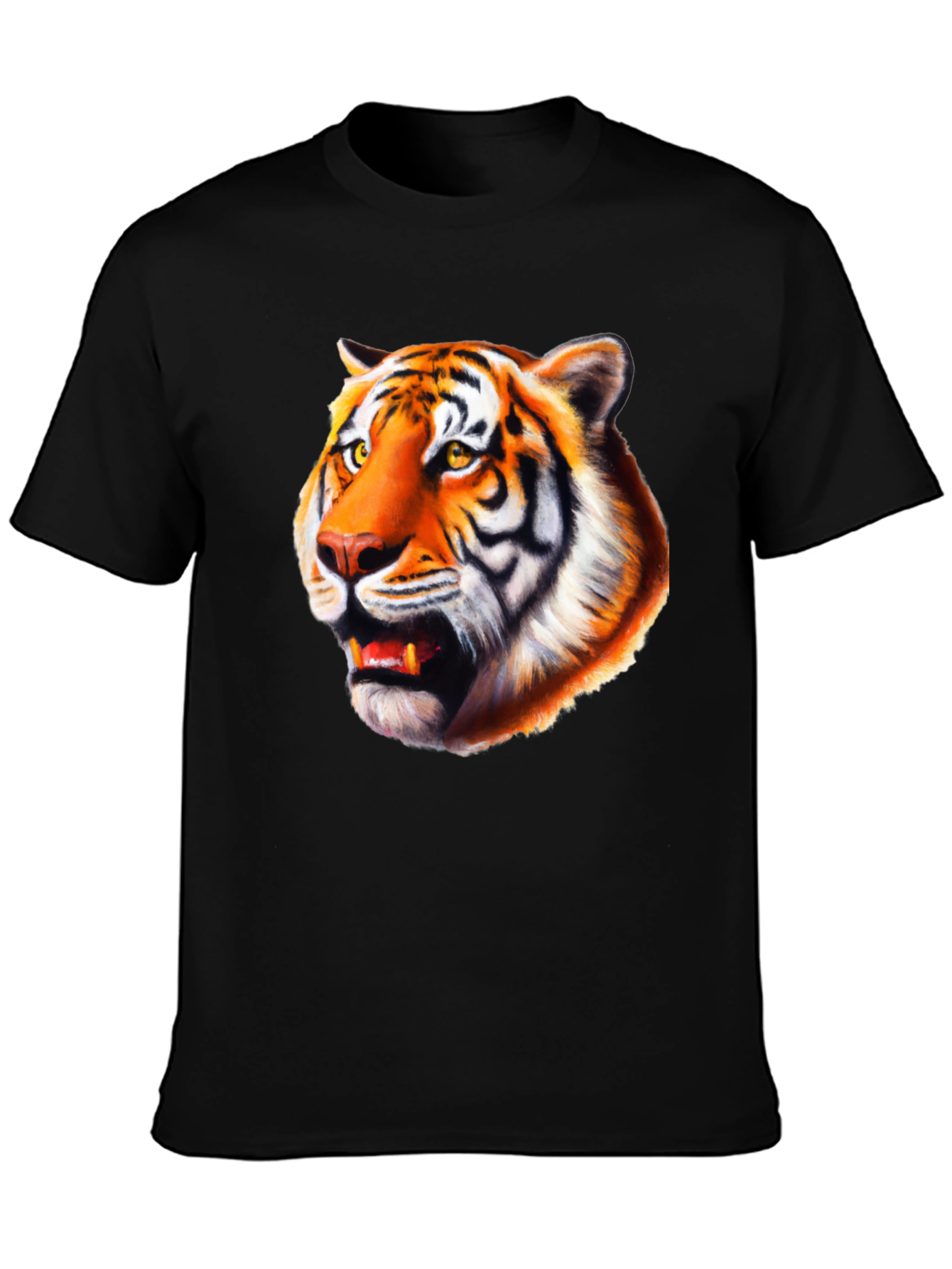 Tiger Graphic Tee - Bold Animal Print Black T-Shirt