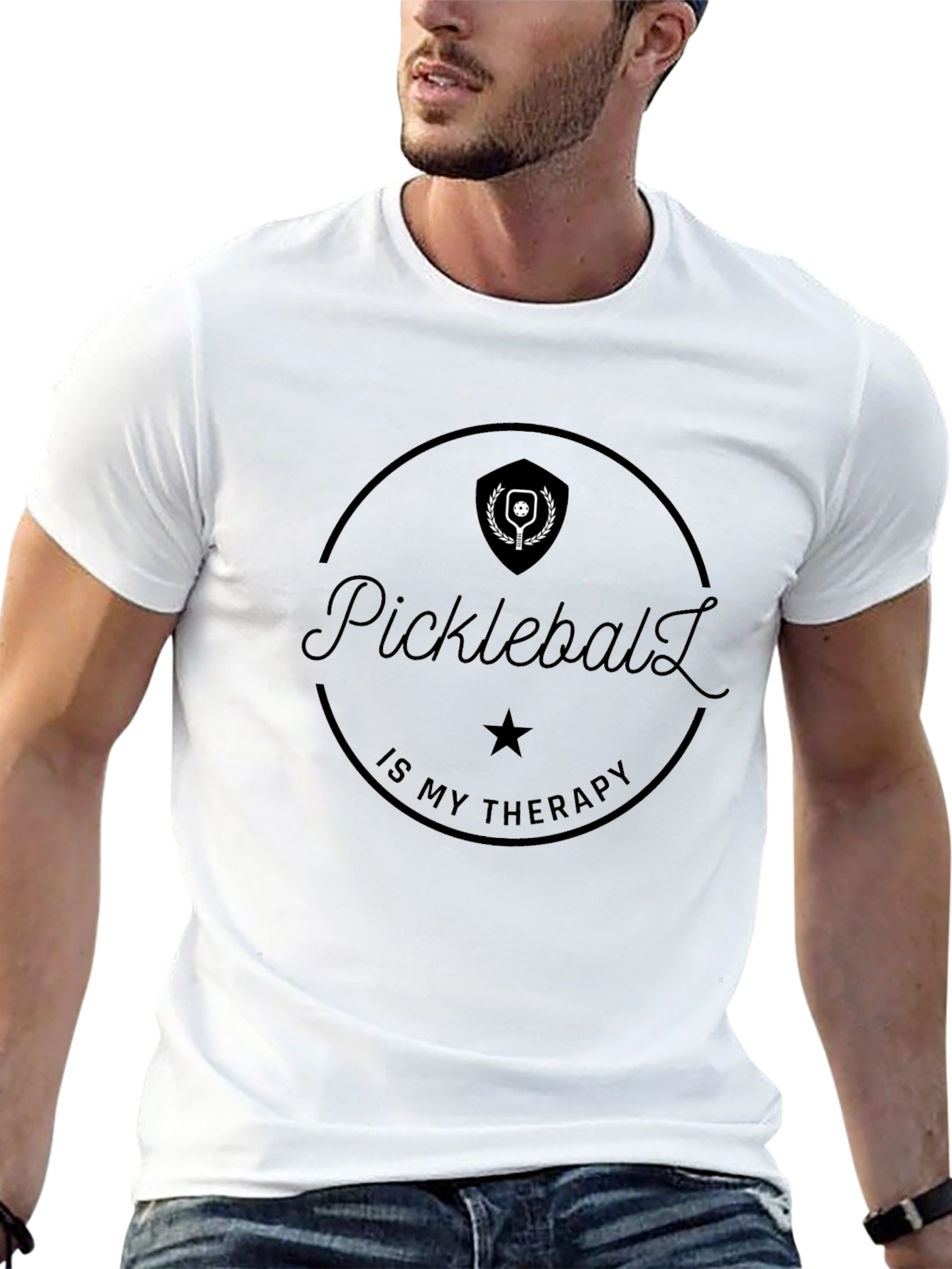 Pickleball Therapy Graphic T-Shirt - Sporty Comfort