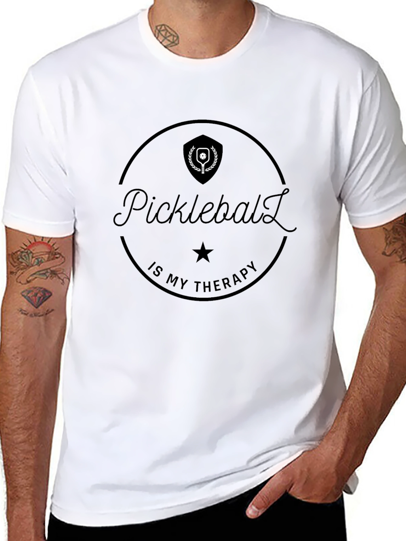 Pickleball Therapy Graphic T-Shirt - Sporty Comfort