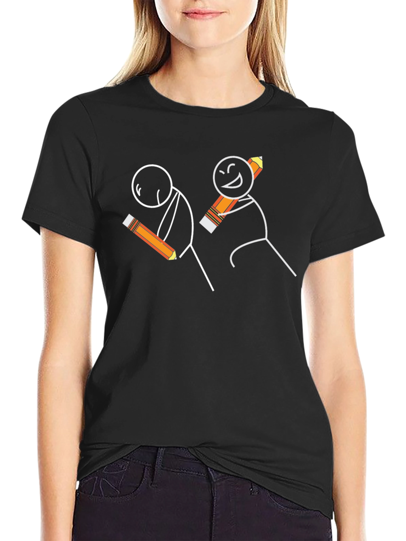 Funny Stick Figure Pencil T-Shirt