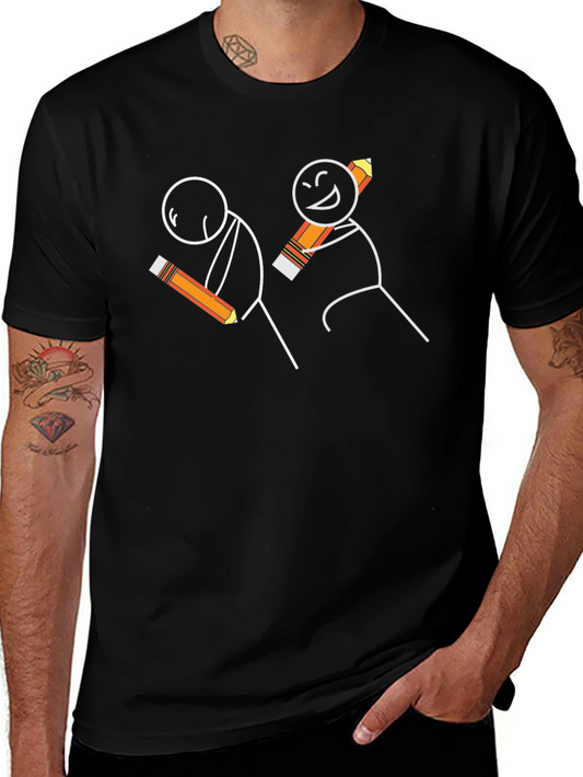 Funny Stick Figure Pencil T-Shirt