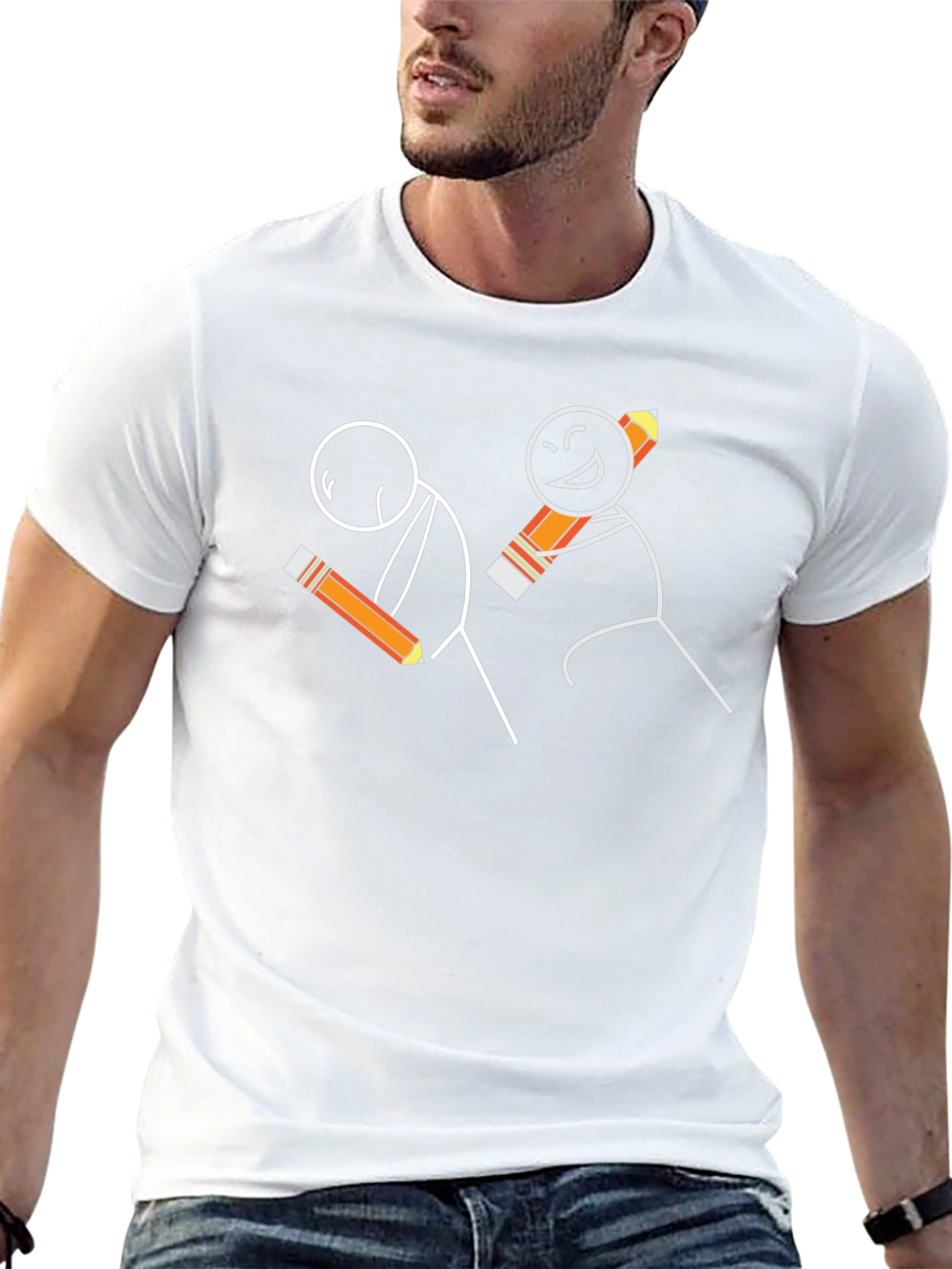 Funny Stick Figure Pencil T-Shirt