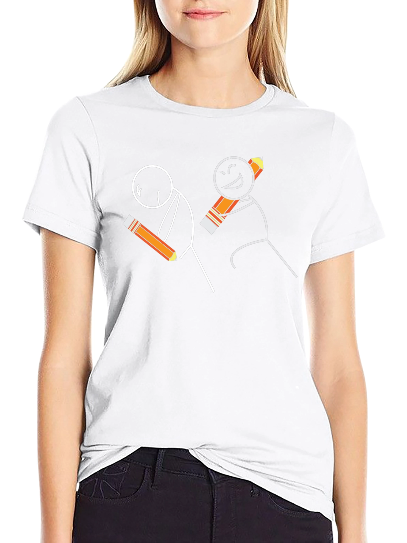 Funny Stick Figure Pencil T-Shirt