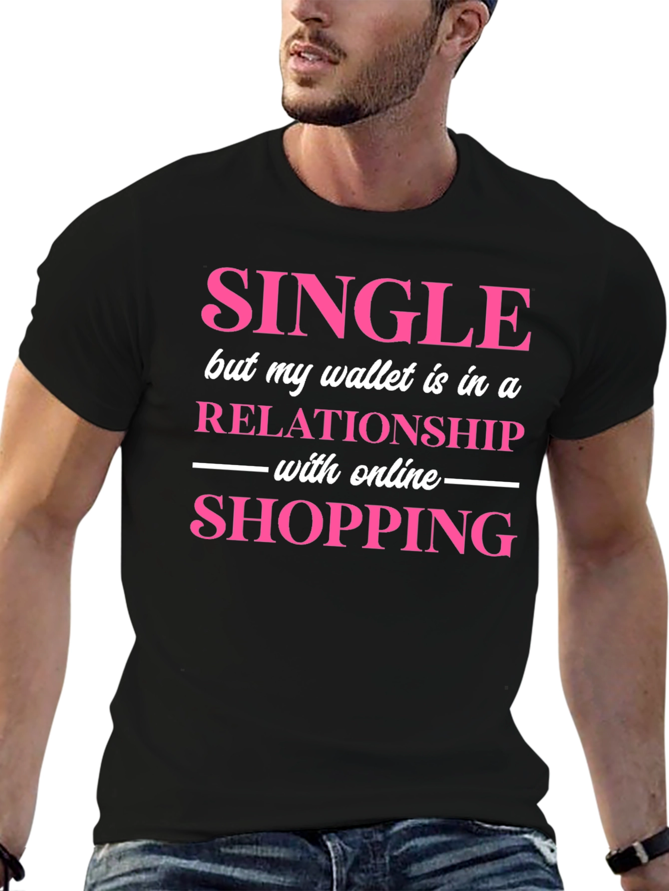 Single Wallet Relationship Online Shopping Graphic Tee