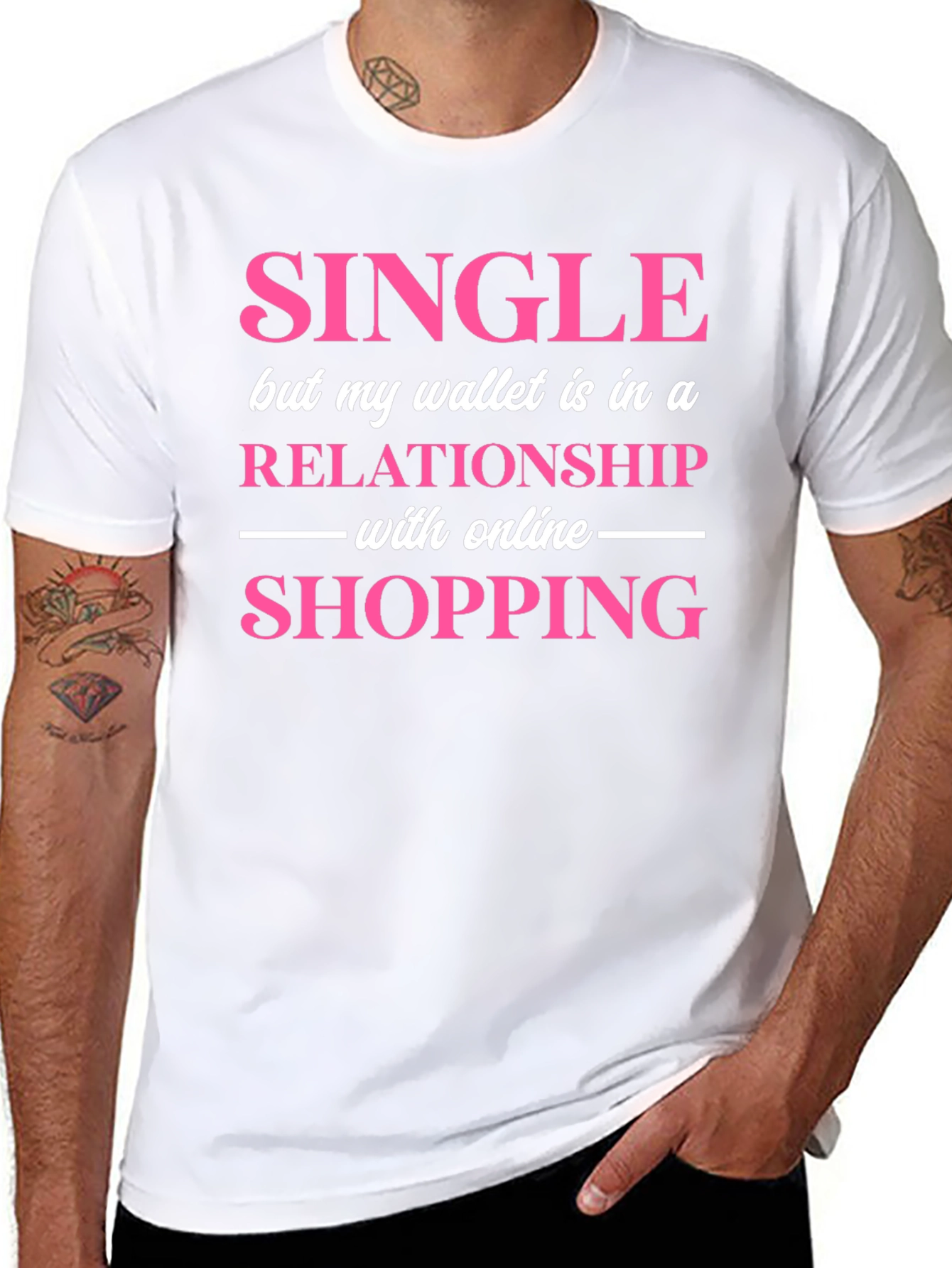 Single Wallet Relationship Online Shopping Graphic Tee