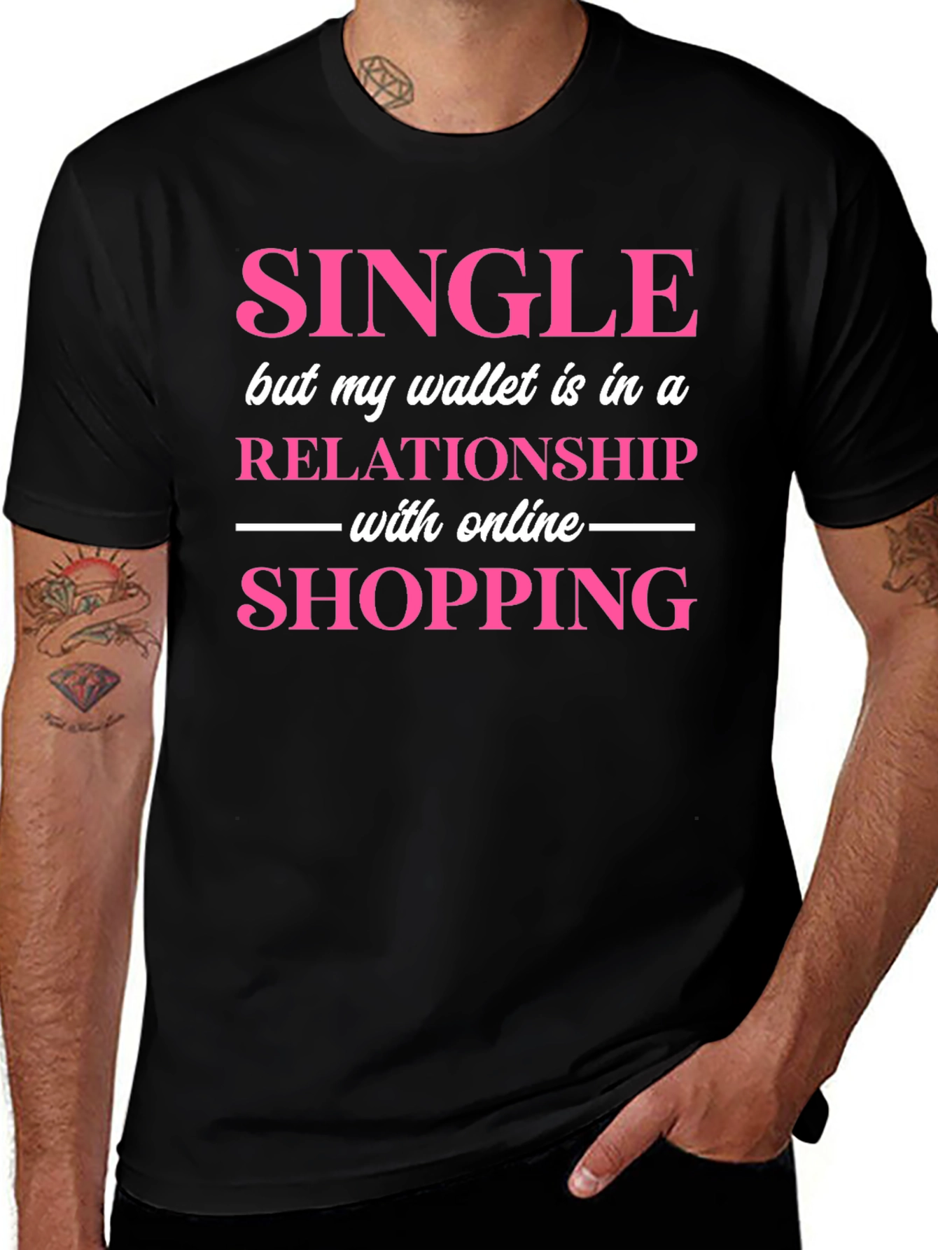 Single Wallet Relationship Online Shopping Graphic Tee
