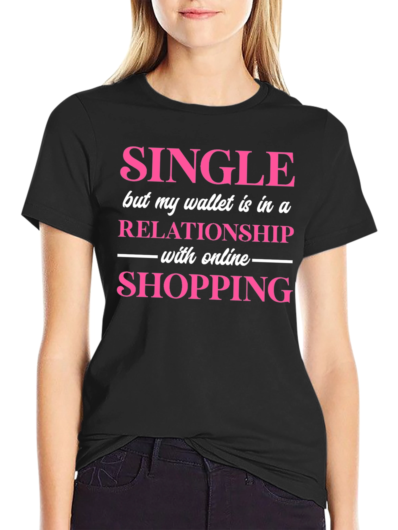 Single Wallet Relationship Online Shopping Graphic Tee
