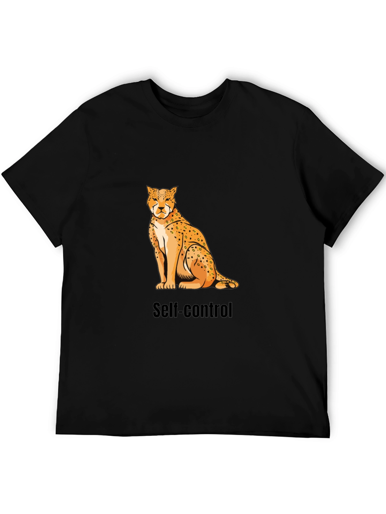 Self-Control Cheetah Graphic T-Shirt - Premium Cotton