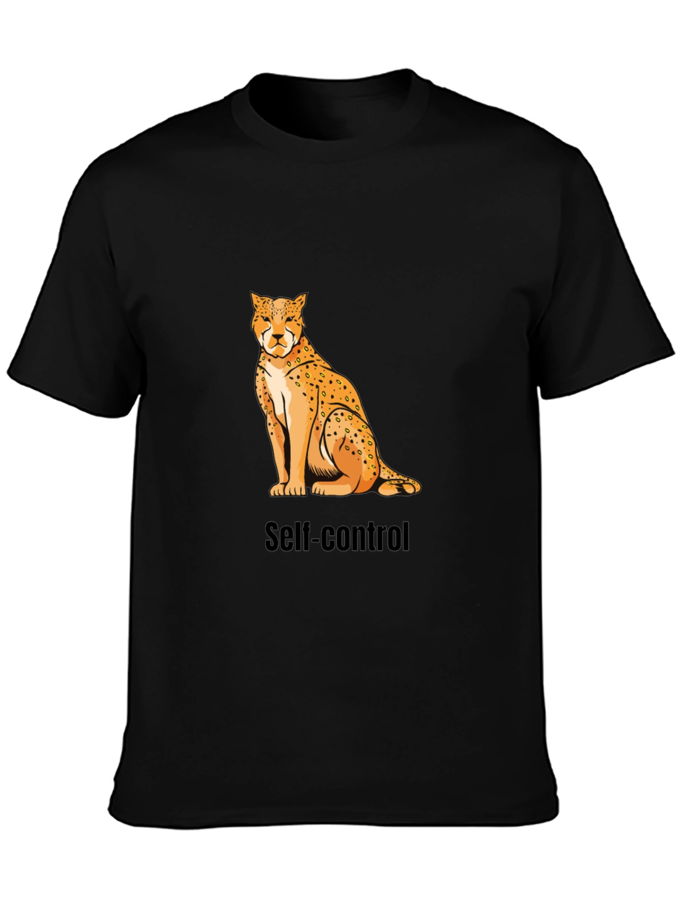 Self-Control Cheetah Graphic T-Shirt - Premium Cotton