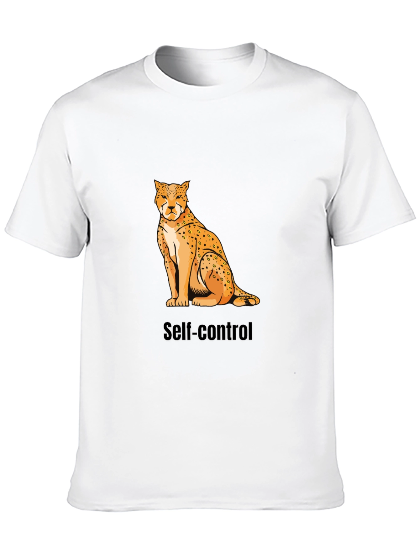 Self-Control Cheetah Graphic T-Shirt - Premium Cotton