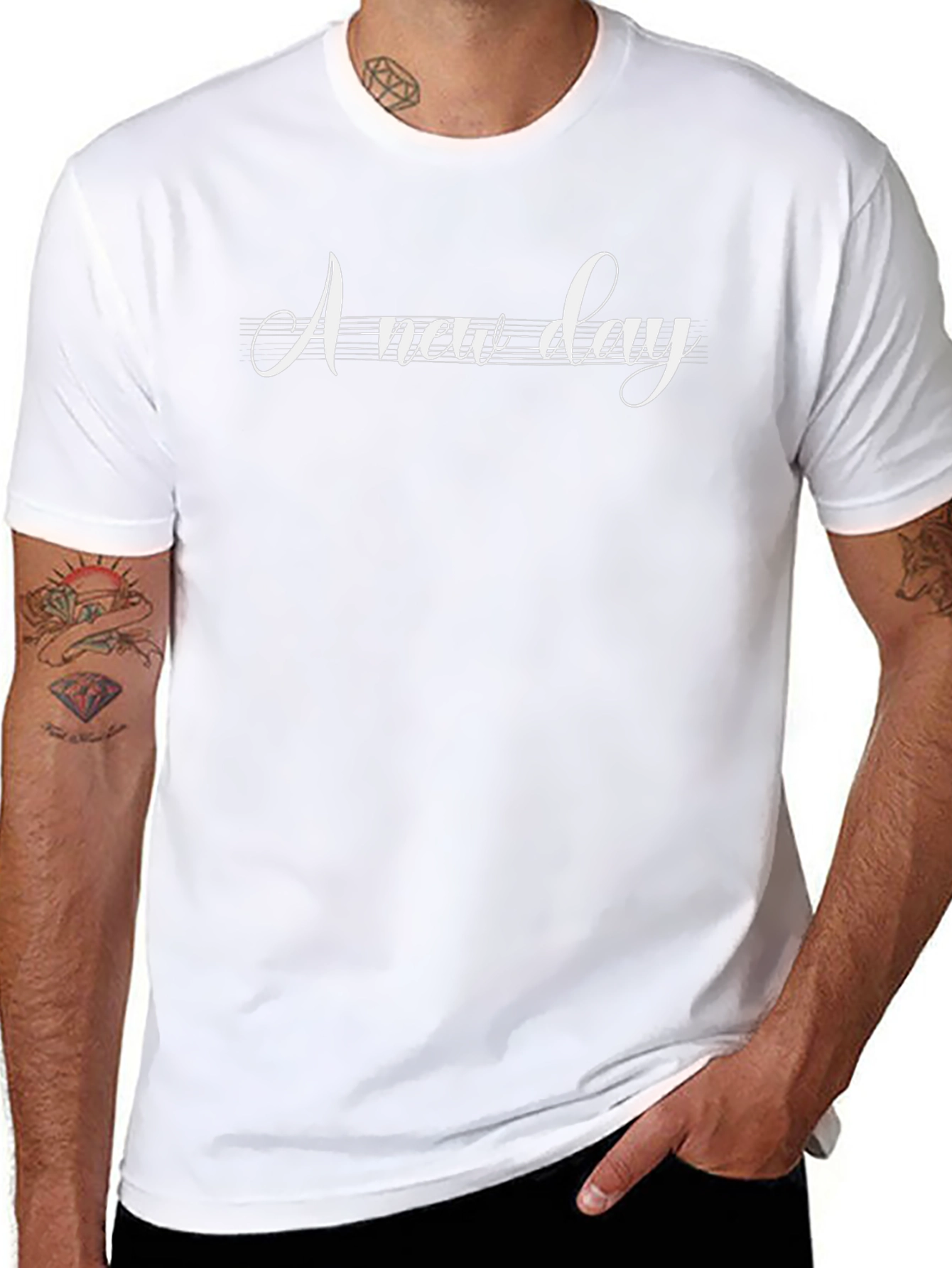 A New Day Black T-Shirt for Men