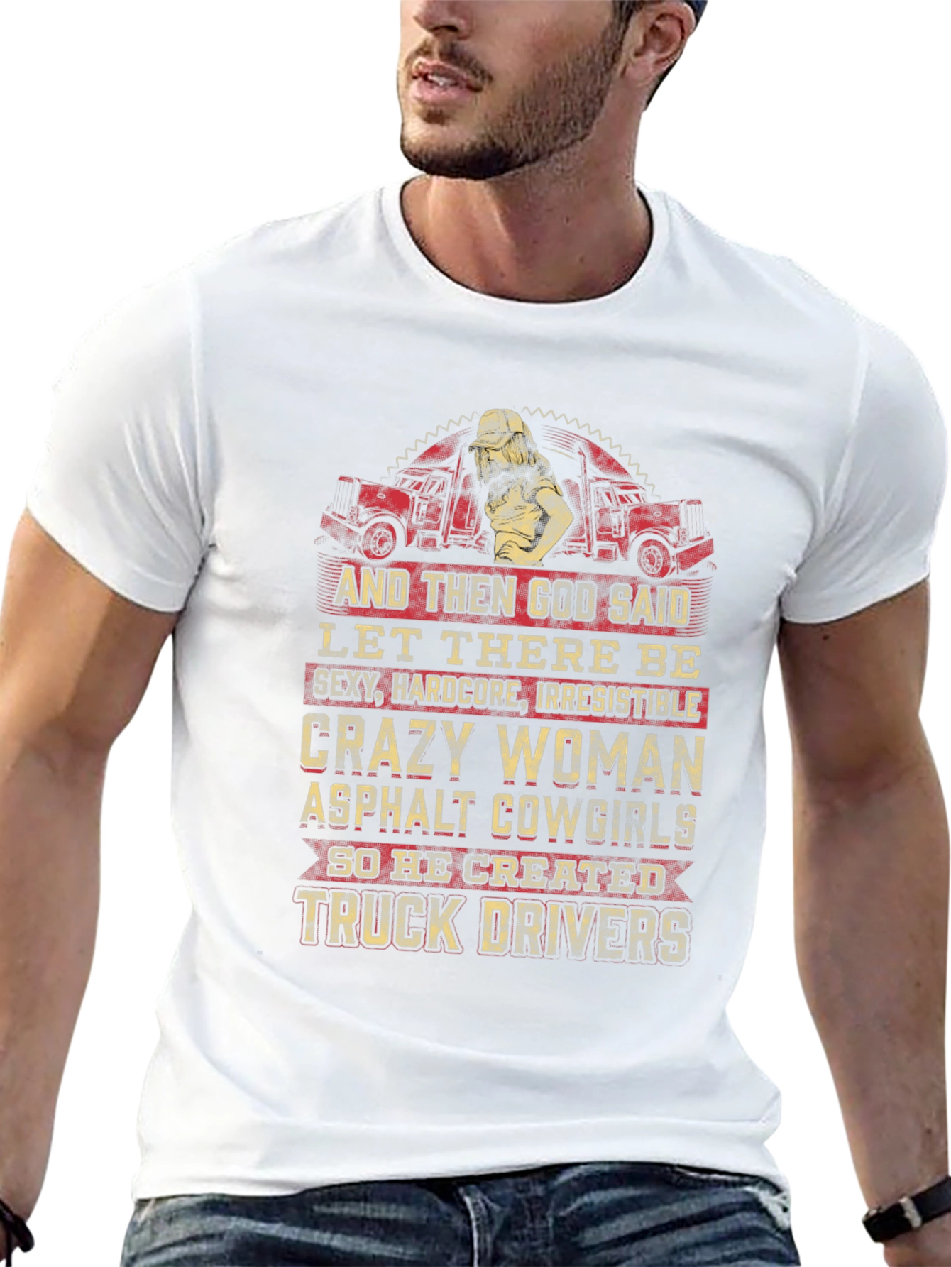 Crazy Woman Trucker T-Shirt
