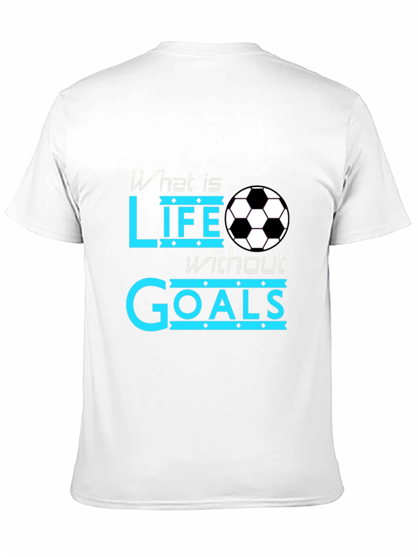 Soccer Life Goals Black T-Shirt