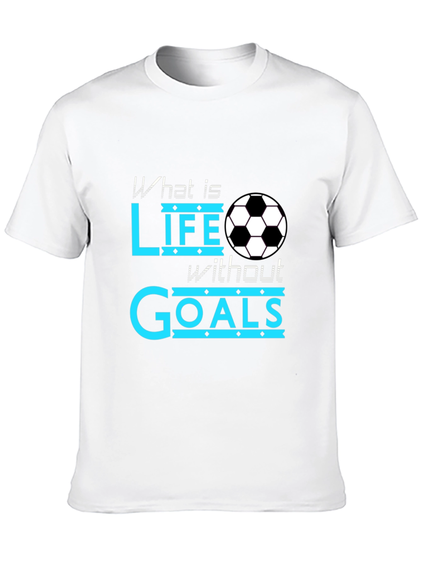 Soccer Life Goals Black T-Shirt