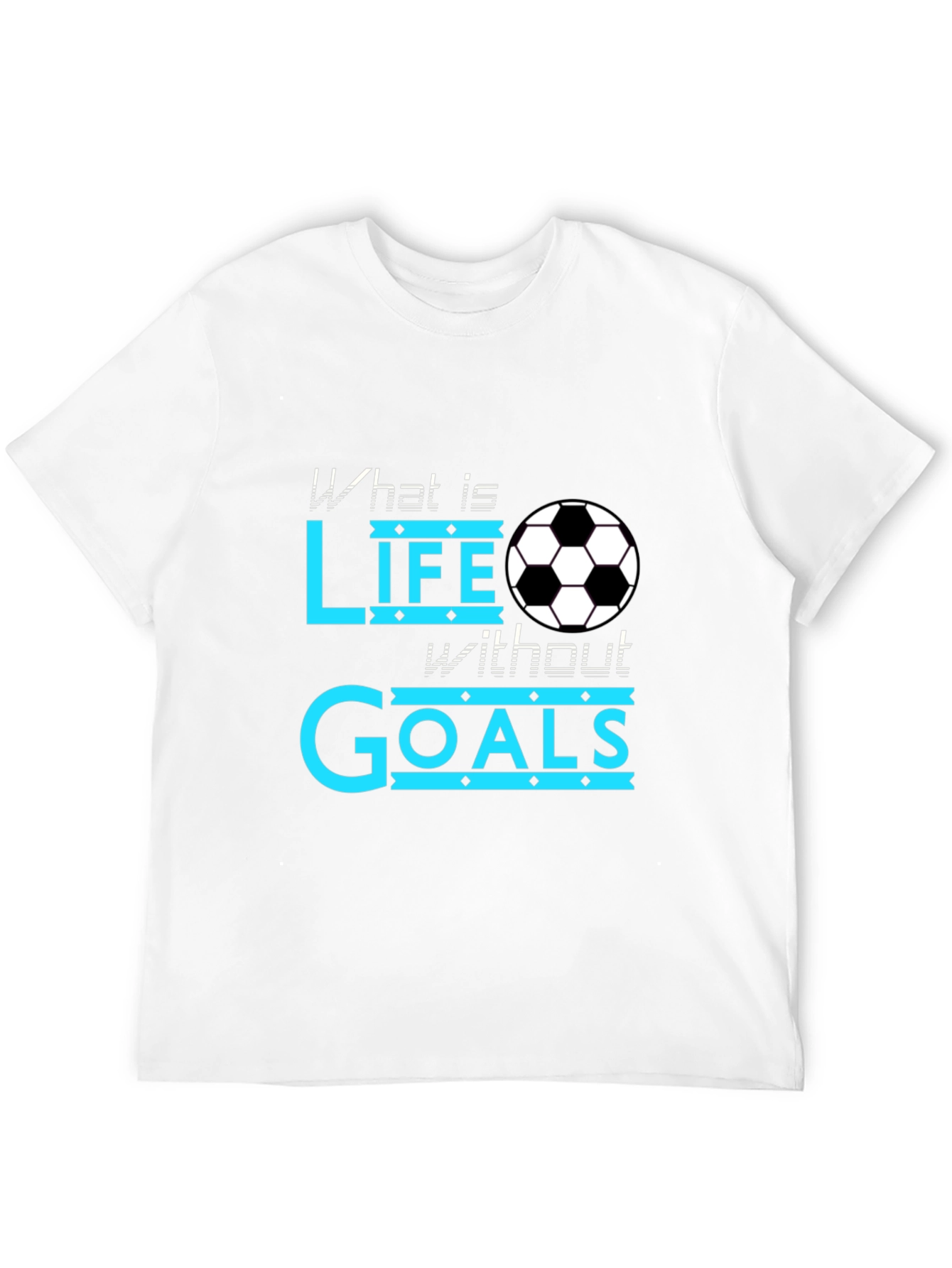 Soccer Life Goals Black T-Shirt