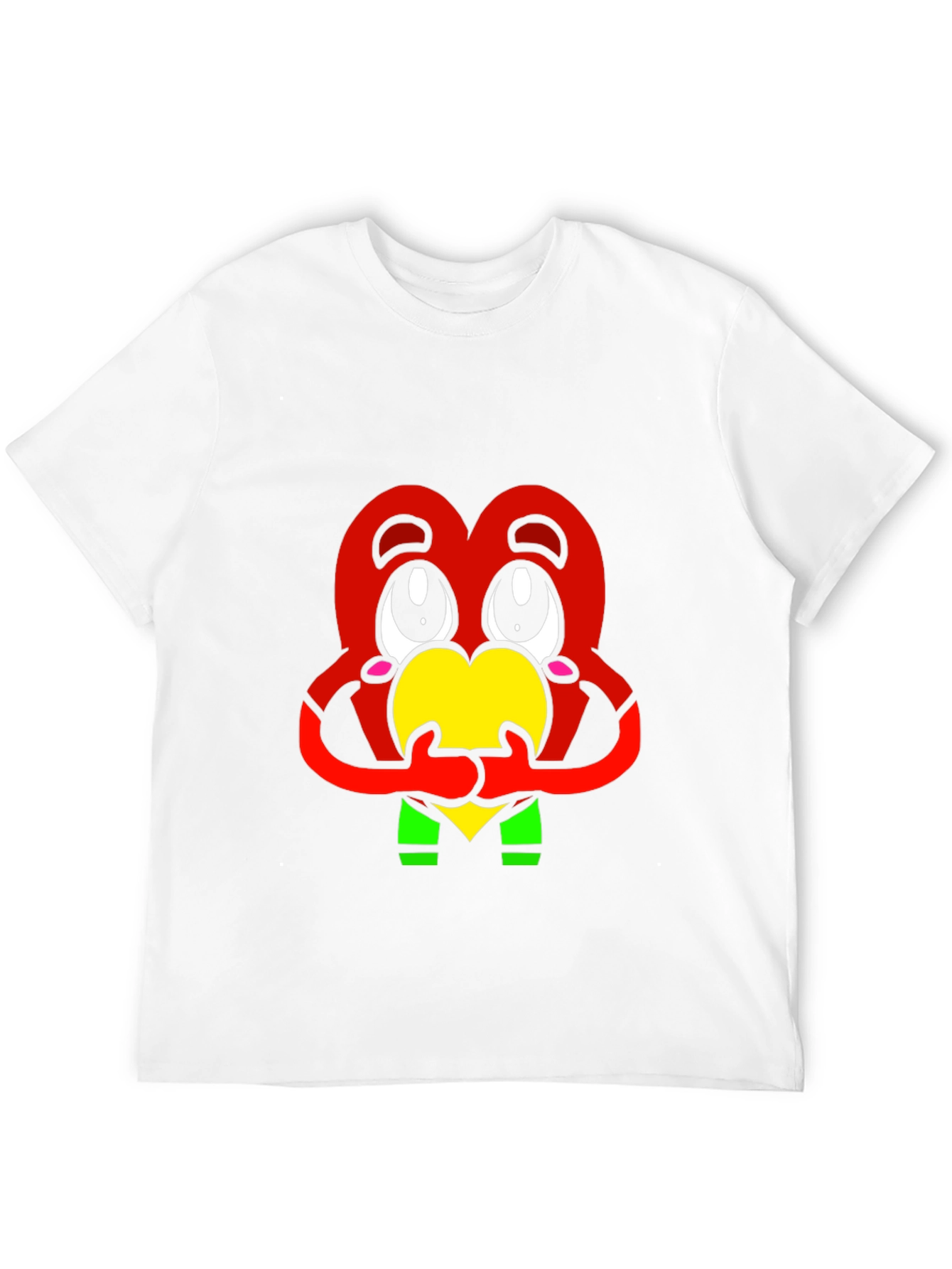 Heart Character Graphic Tee - Black