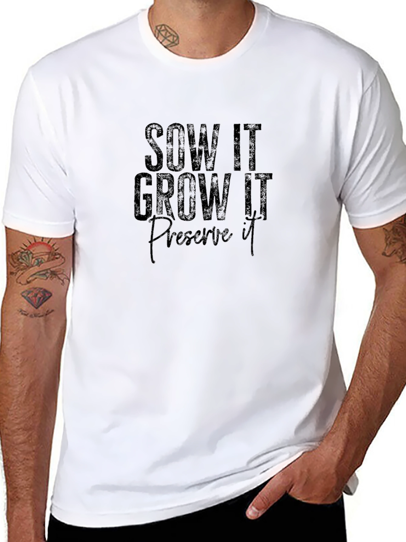 Sow It Grow It Preserve It Black Tee