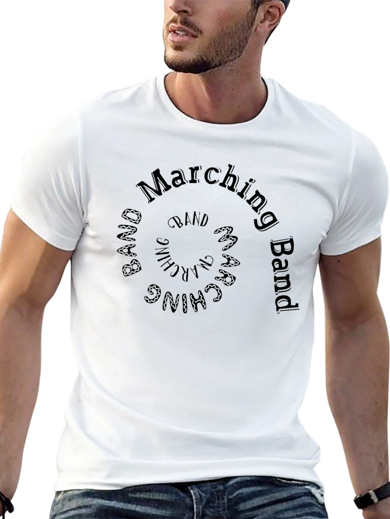 Marching Band Spiral Graphic T-Shirt