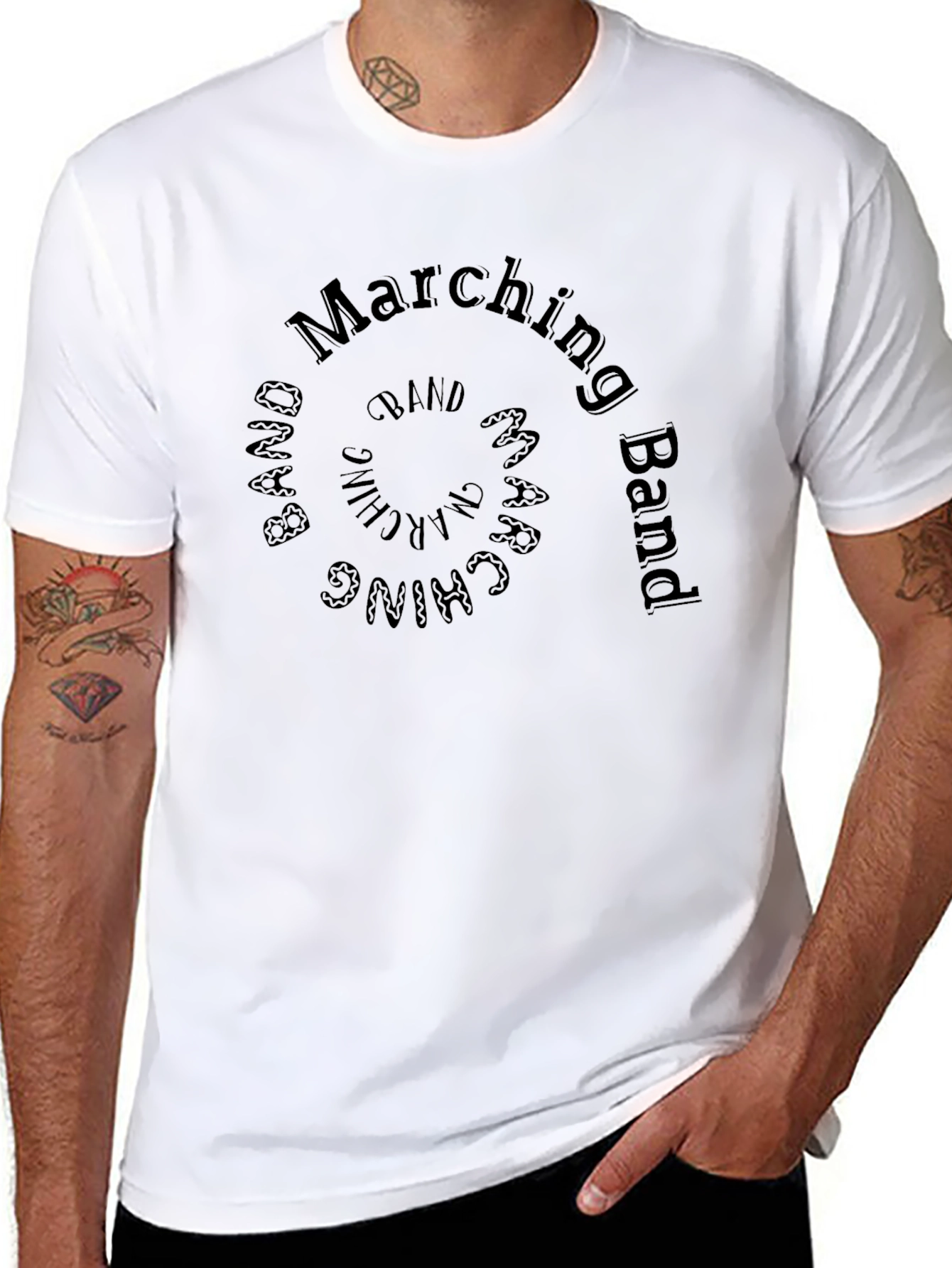 Marching Band Spiral Graphic T-Shirt