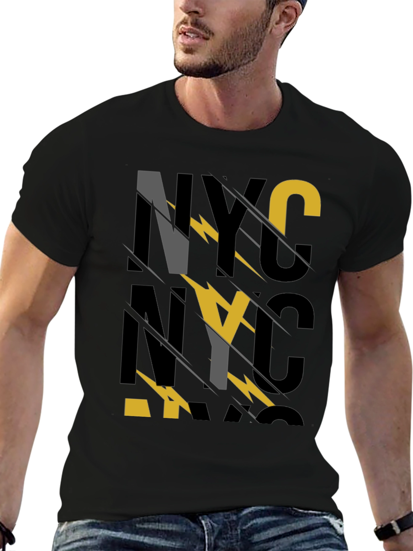 NYC Graphic Tee - Mens Black Short Sleeve