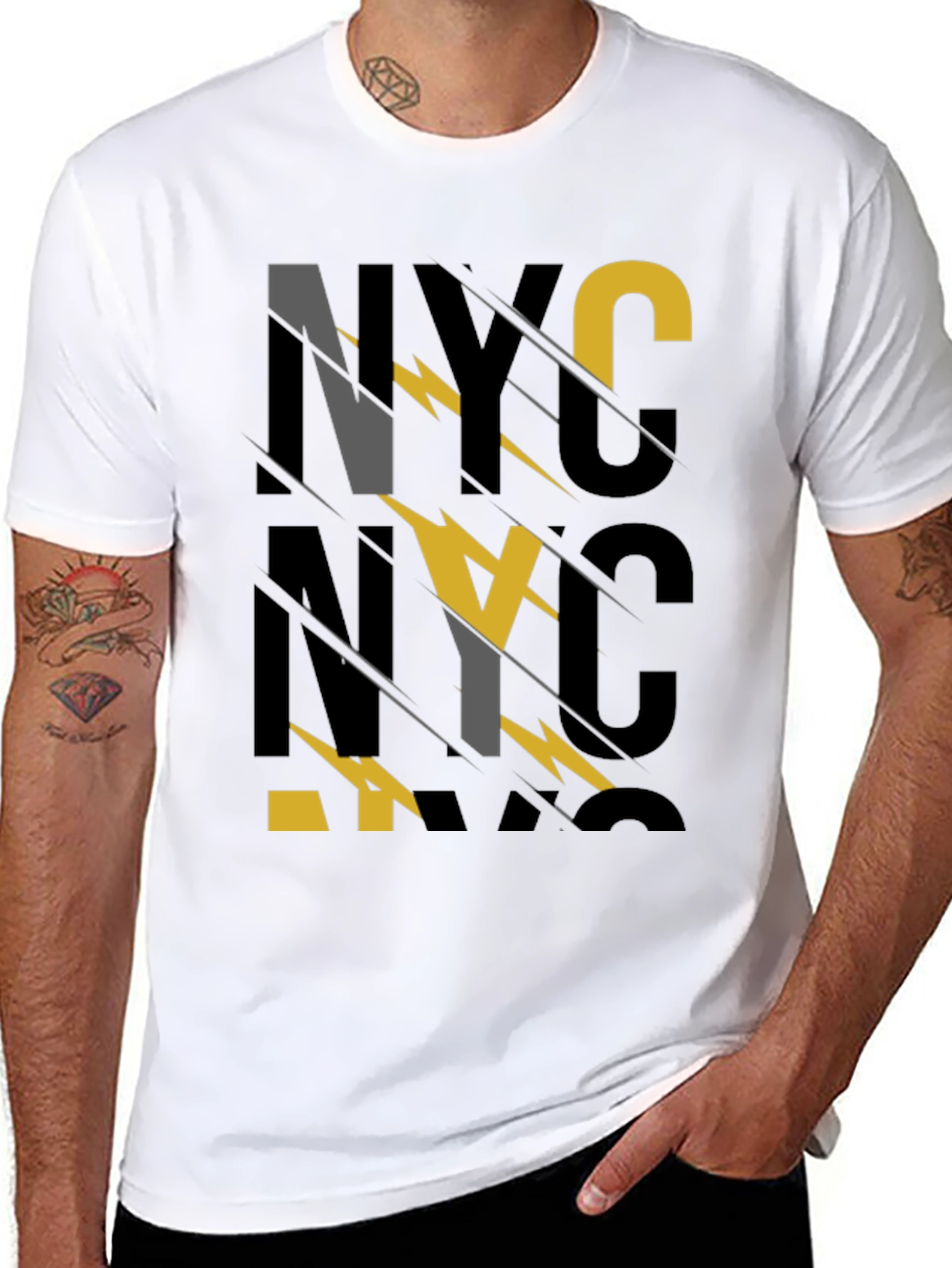NYC Graphic Tee - Mens Black Short Sleeve