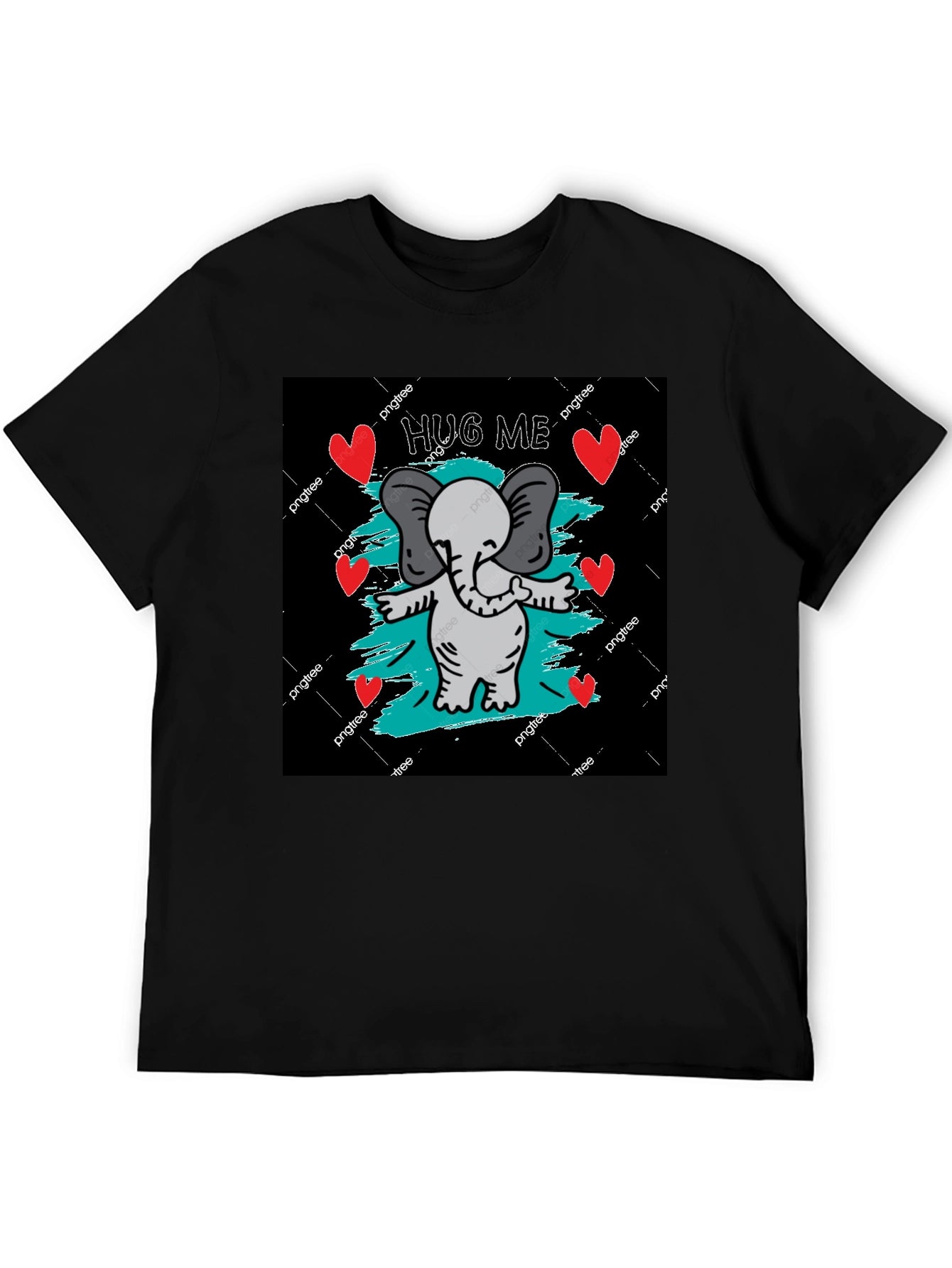 Cute Elephant Hug Me Graphic Tee