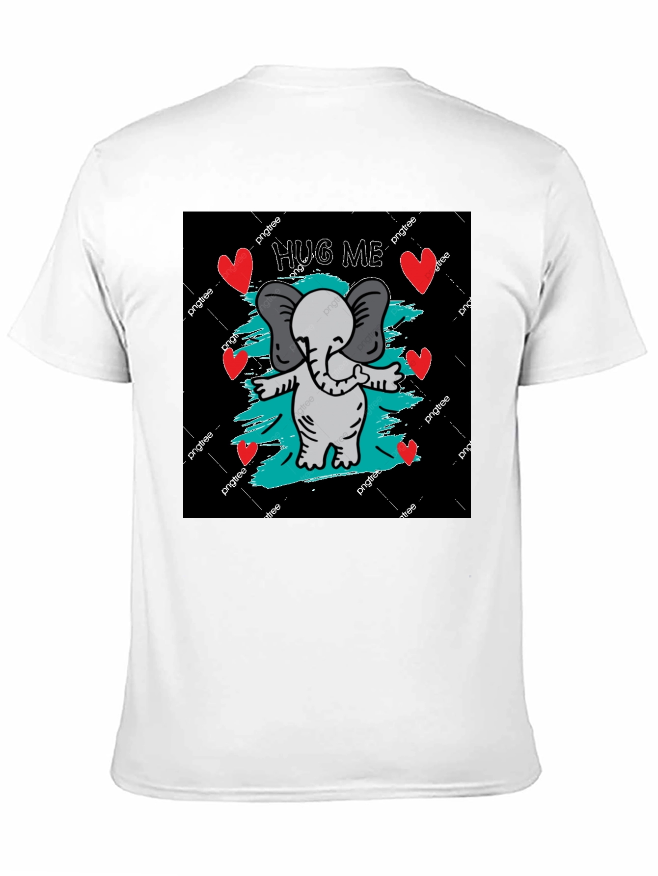 Cute Elephant Hug Me Graphic Tee