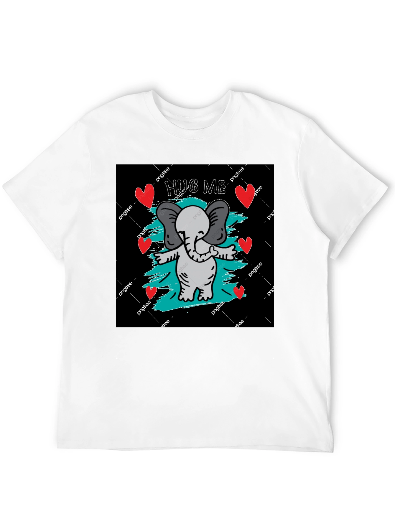 Cute Elephant Hug Me Graphic Tee