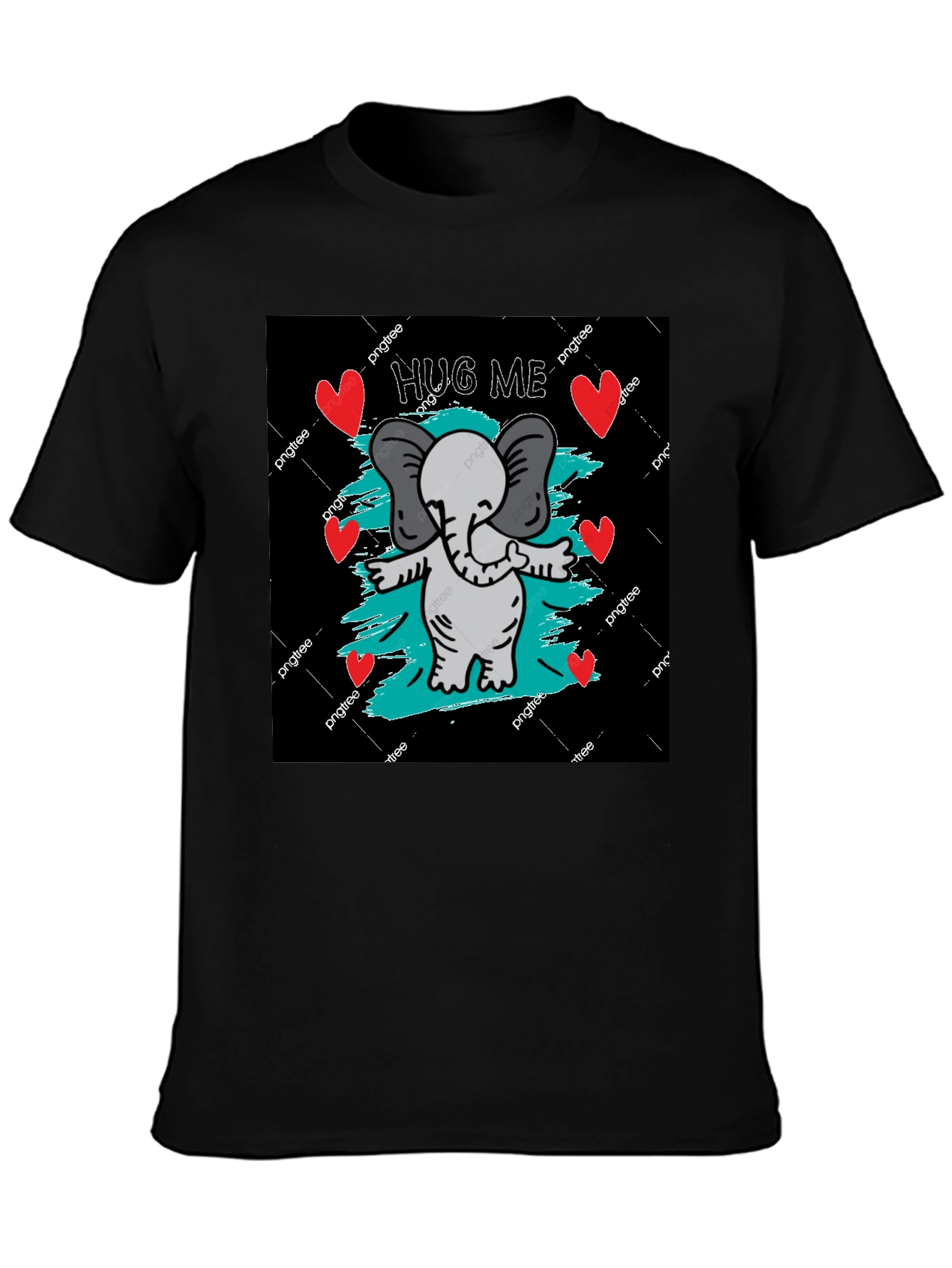 Cute Elephant Hug Me Graphic Tee