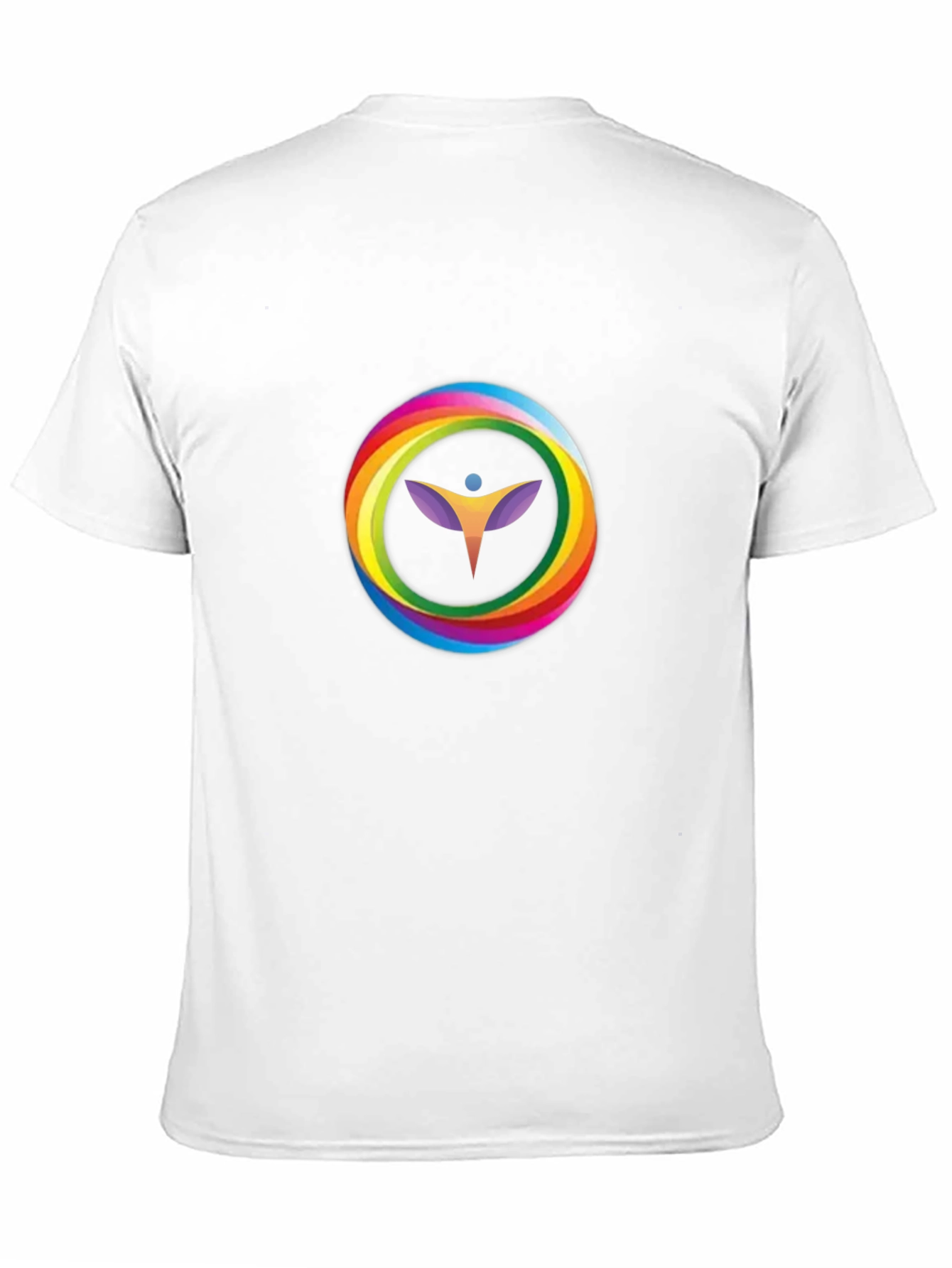 Rainbow Circle Graphic Black T-Shirt
