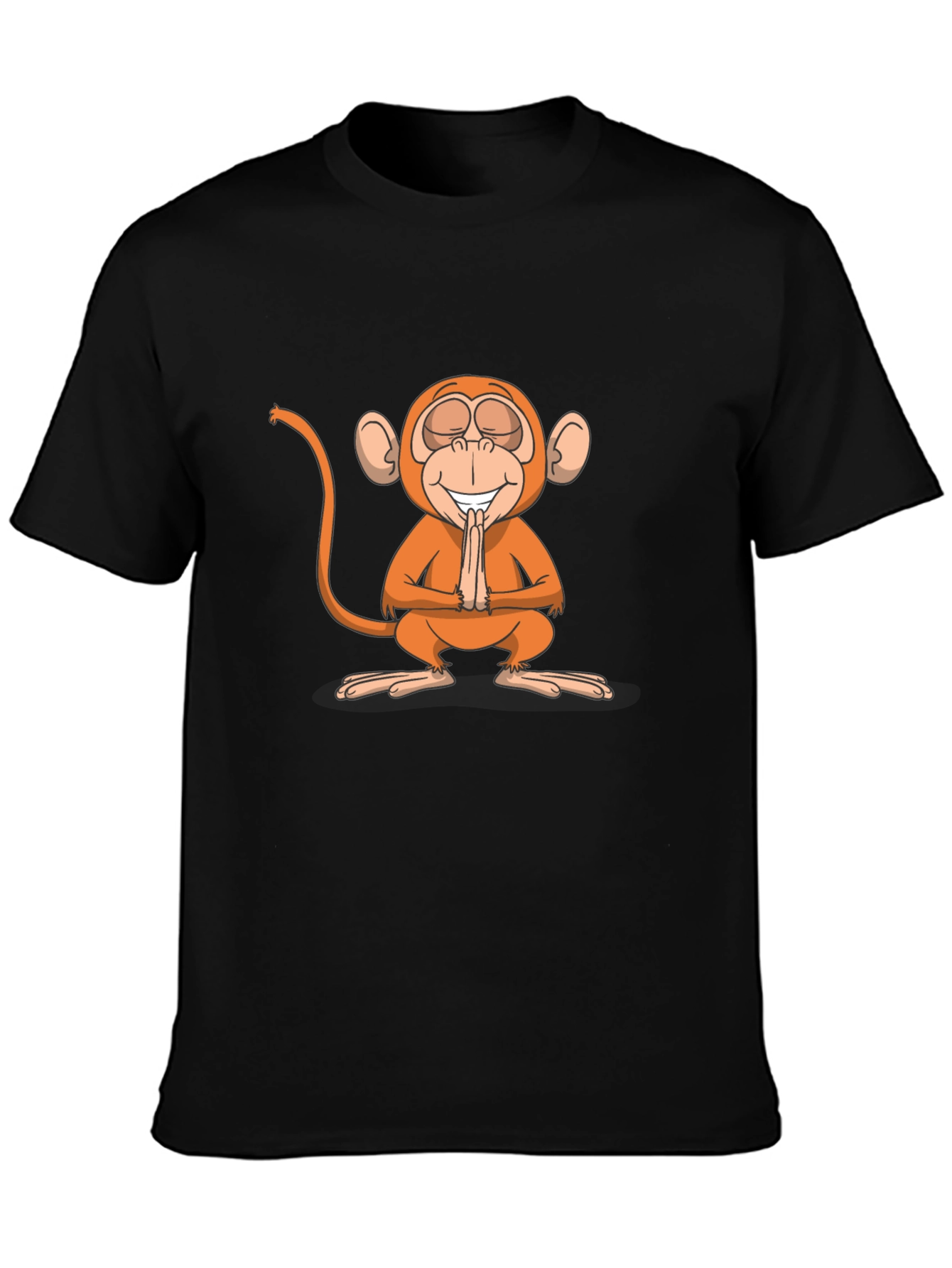 Zen Monkey Graphic Tee - Black Unisex T-Shirt
