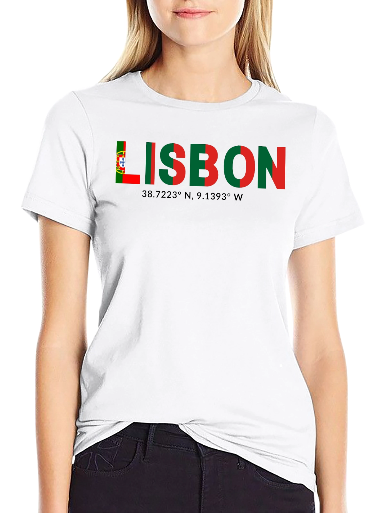 Lisbon Coordinates Graphic T-Shirt