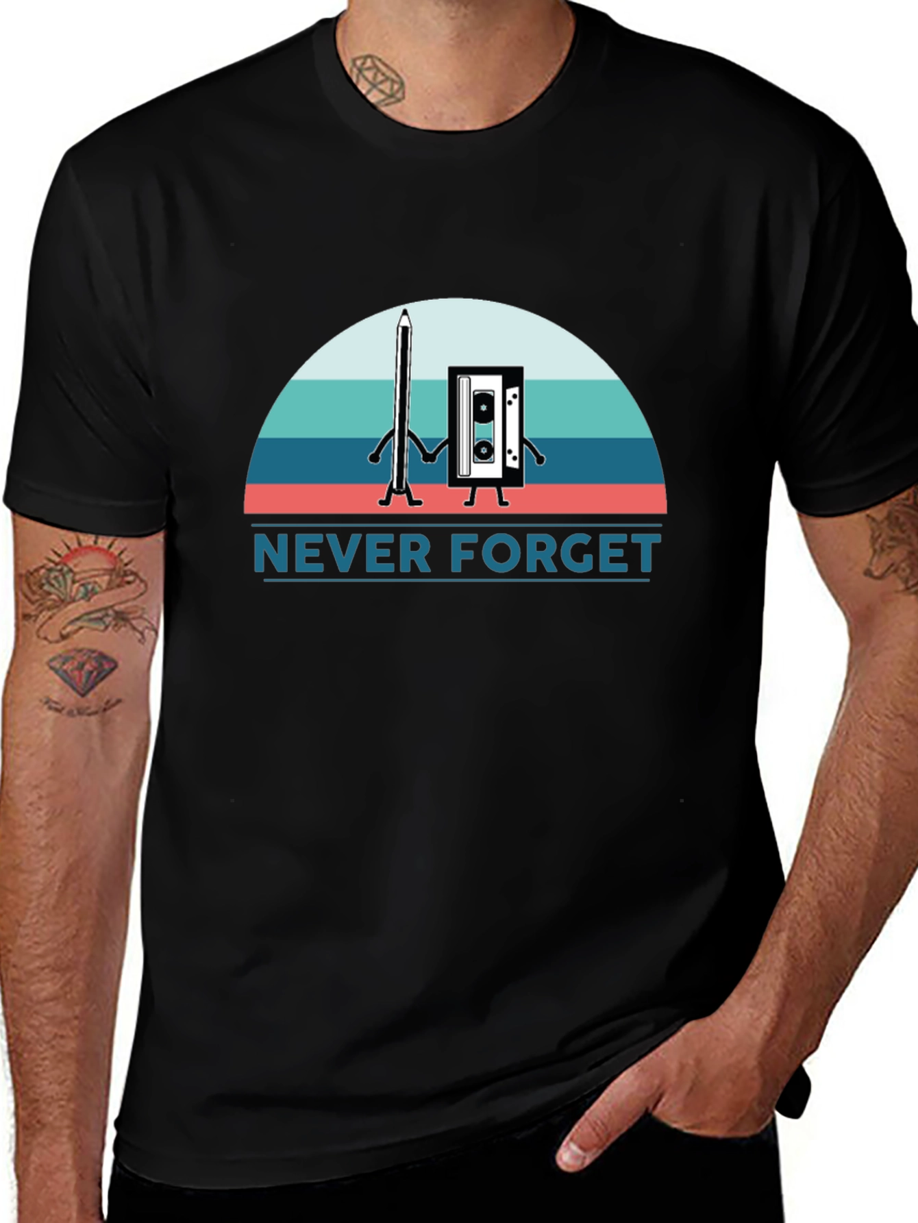 Retro Never Forget Cassette Tape T-Shirt