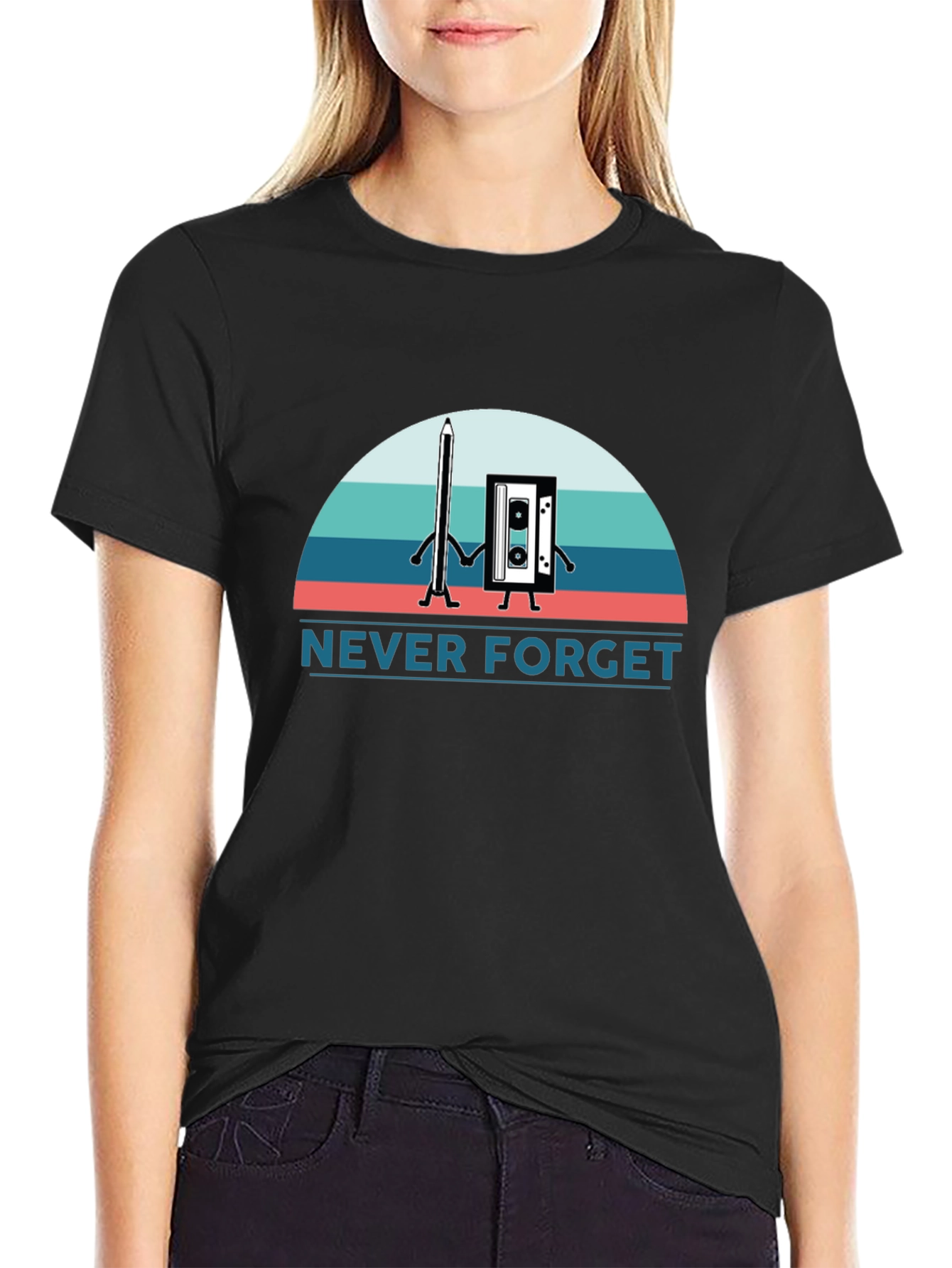 Retro Never Forget Cassette Tape T-Shirt