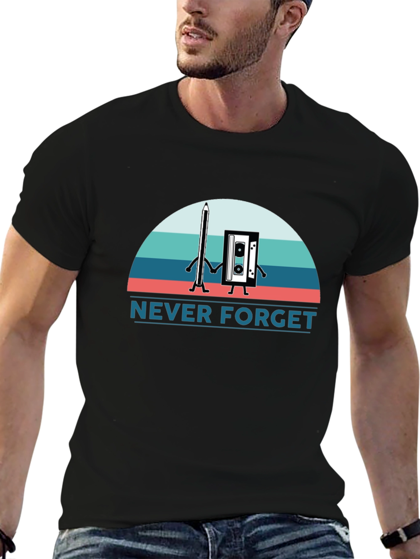 Retro Never Forget Cassette Tape T-Shirt
