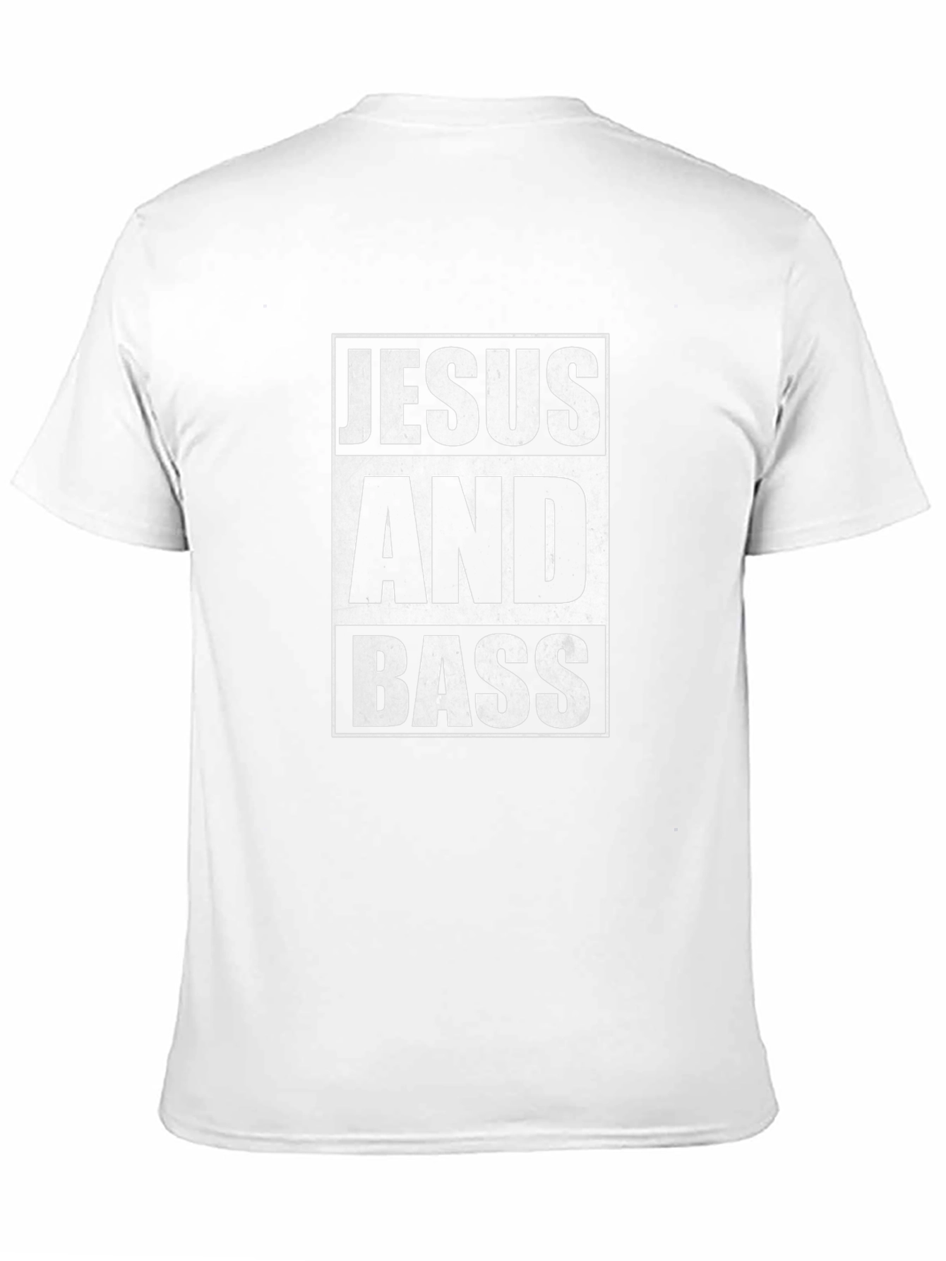 Jesus and Bass Graphic Tee - Black Cotton T-Shirt