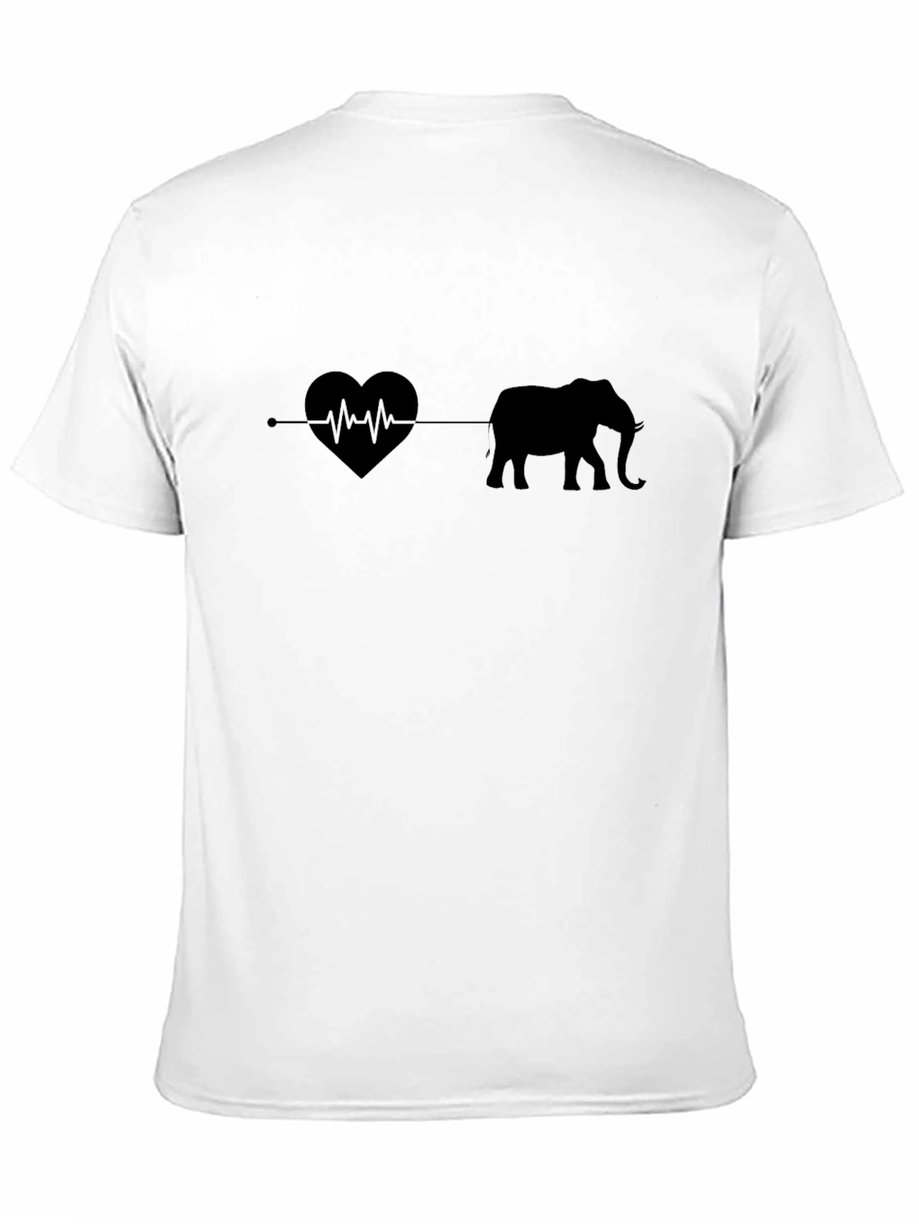 Elephant Heartbeat T-Shirt - Black