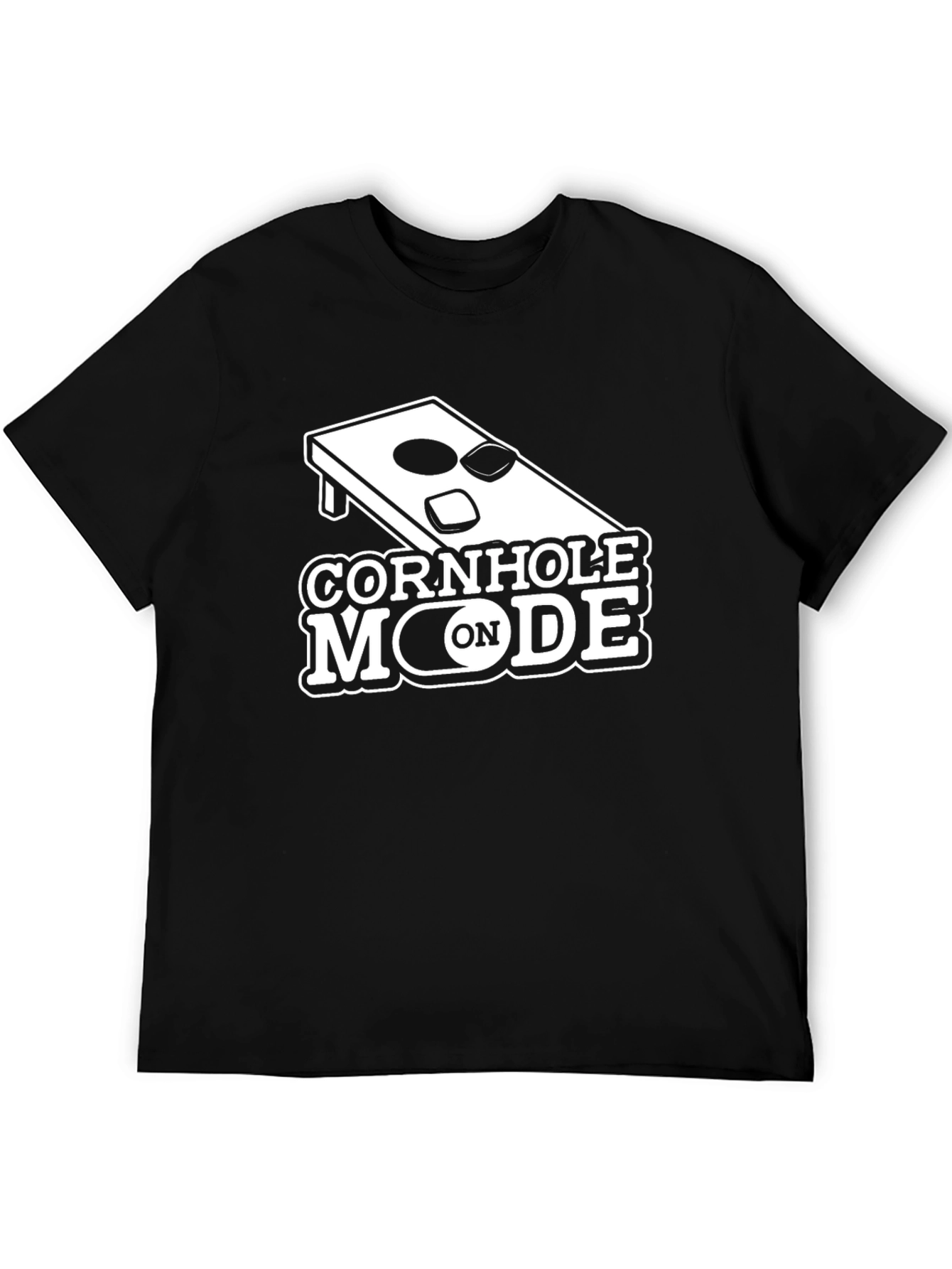 Cornhole Mode On Black Graphic Tee