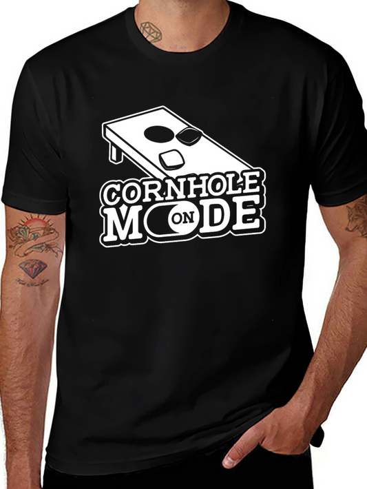 Cornhole Mode On Black Graphic Tee