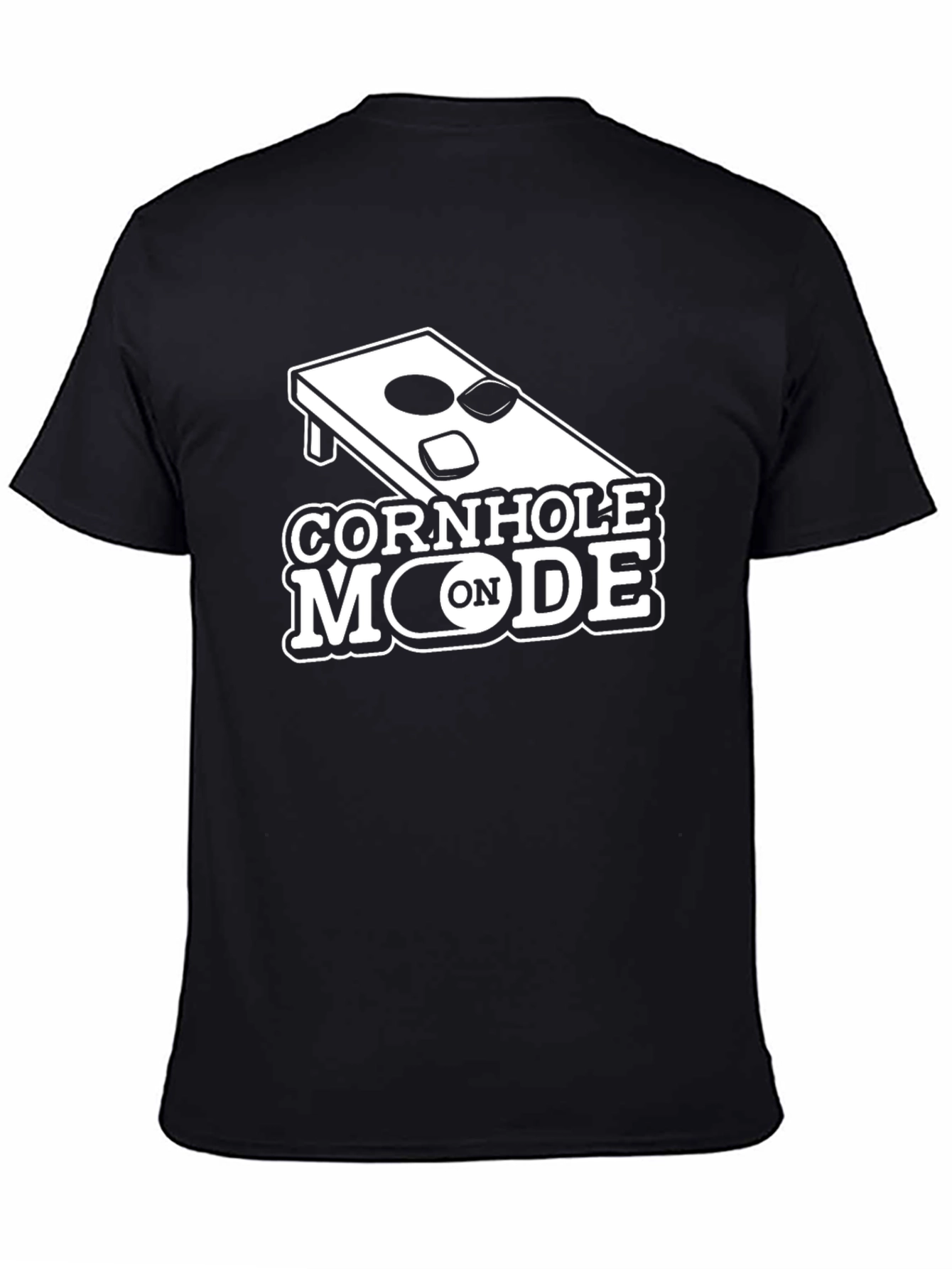 Cornhole Mode On Black Graphic Tee