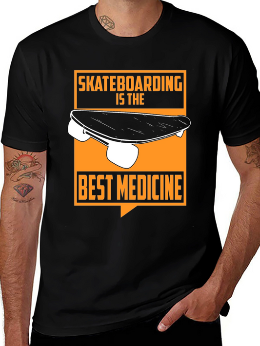 Skateboarding is the Best Medicine Graphic Tee