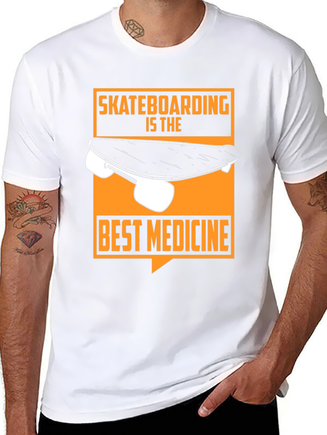 Skateboarding is the Best Medicine Graphic Tee