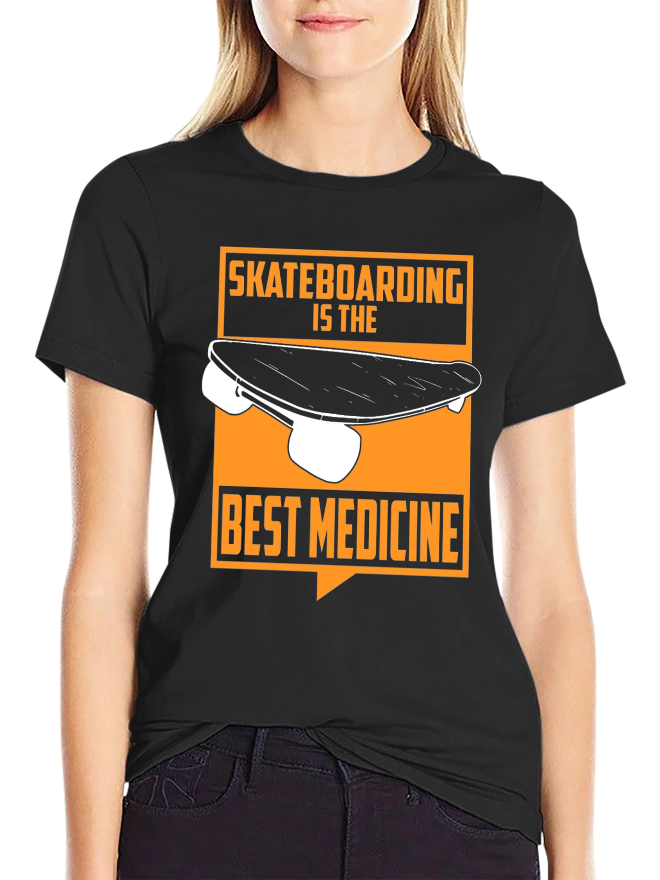Skateboarding is the Best Medicine Graphic Tee