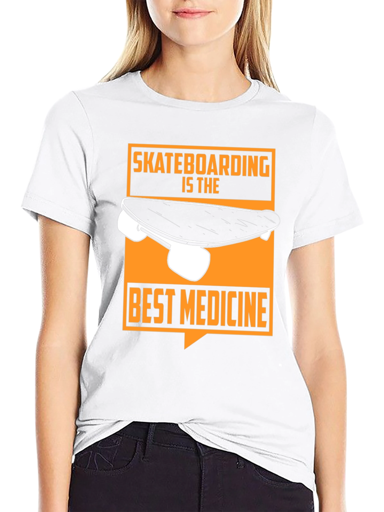 Skateboarding is the Best Medicine Graphic Tee